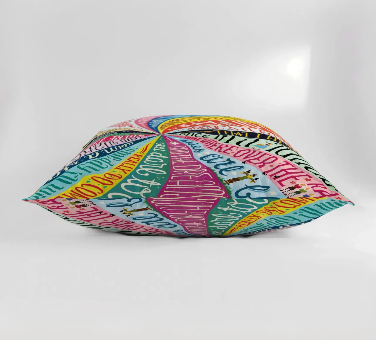 Over the Rainbow - Draw Me A Song Project Kissen von Nour Tohme