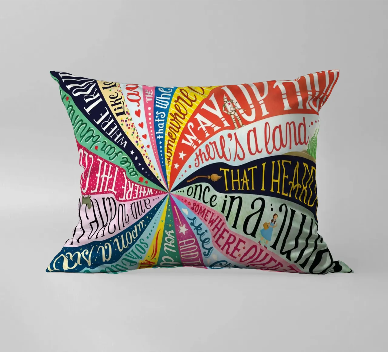 Over the Rainbow - Draw Me A Song Project Kissen von Nour Tohme