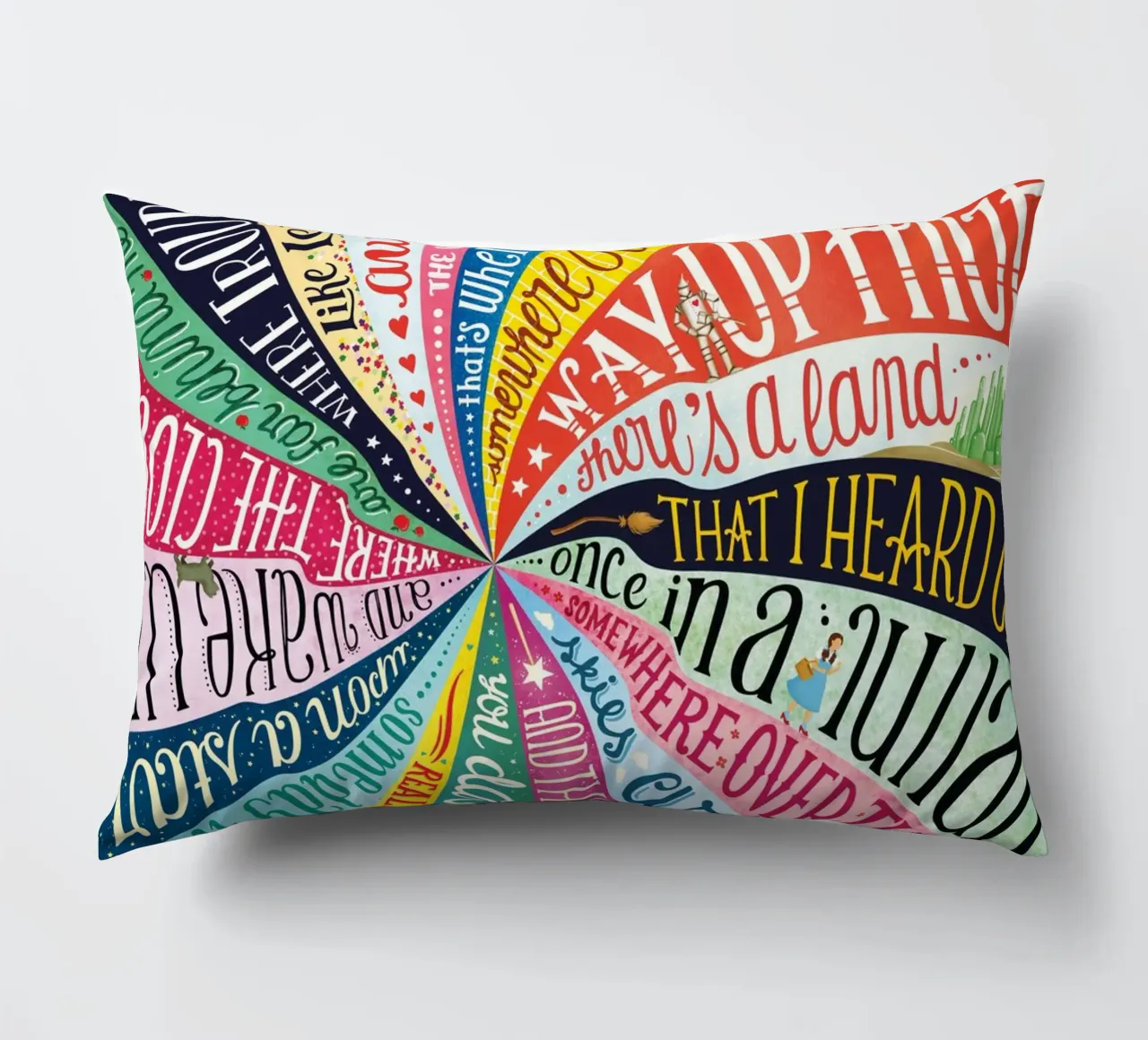 Over the Rainbow - Draw Me A Song Project cuscino da Nour Tohme