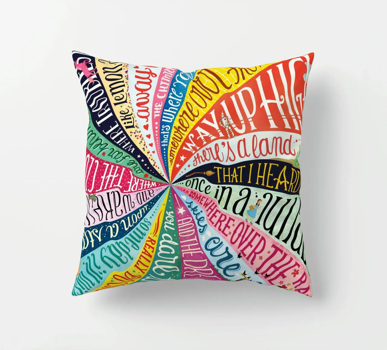 Over the Rainbow - Draw Me A Song Project cuscino da Nour Tohme