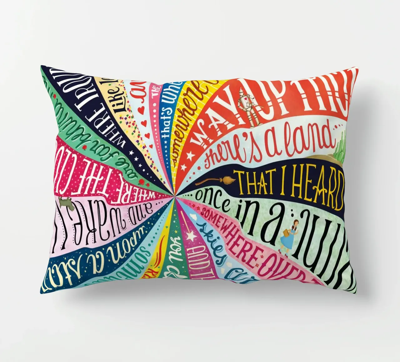 Over the Rainbow - Draw Me A Song Project Kissen von Nour Tohme