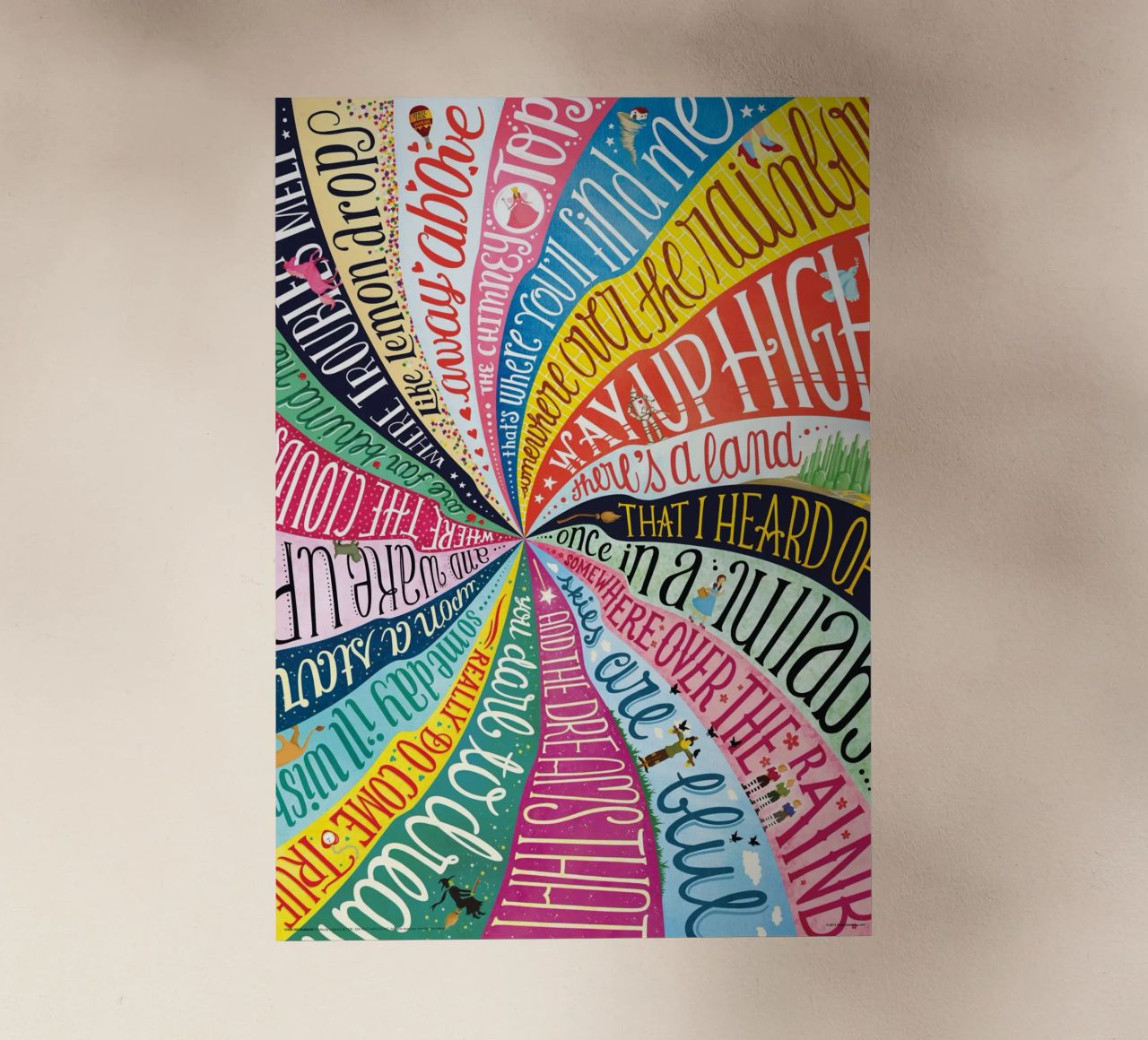 Over the Rainbow - Draw Me A Song Project Backlit Folie von Nour Tohme
