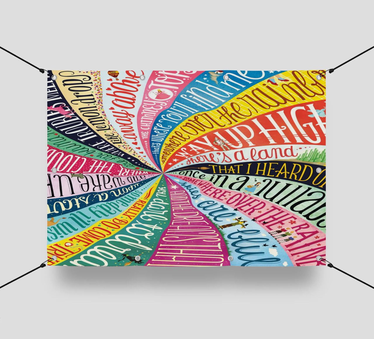 Over the Rainbow - Draw Me A Song Project PVC Plane von Nour Tohme