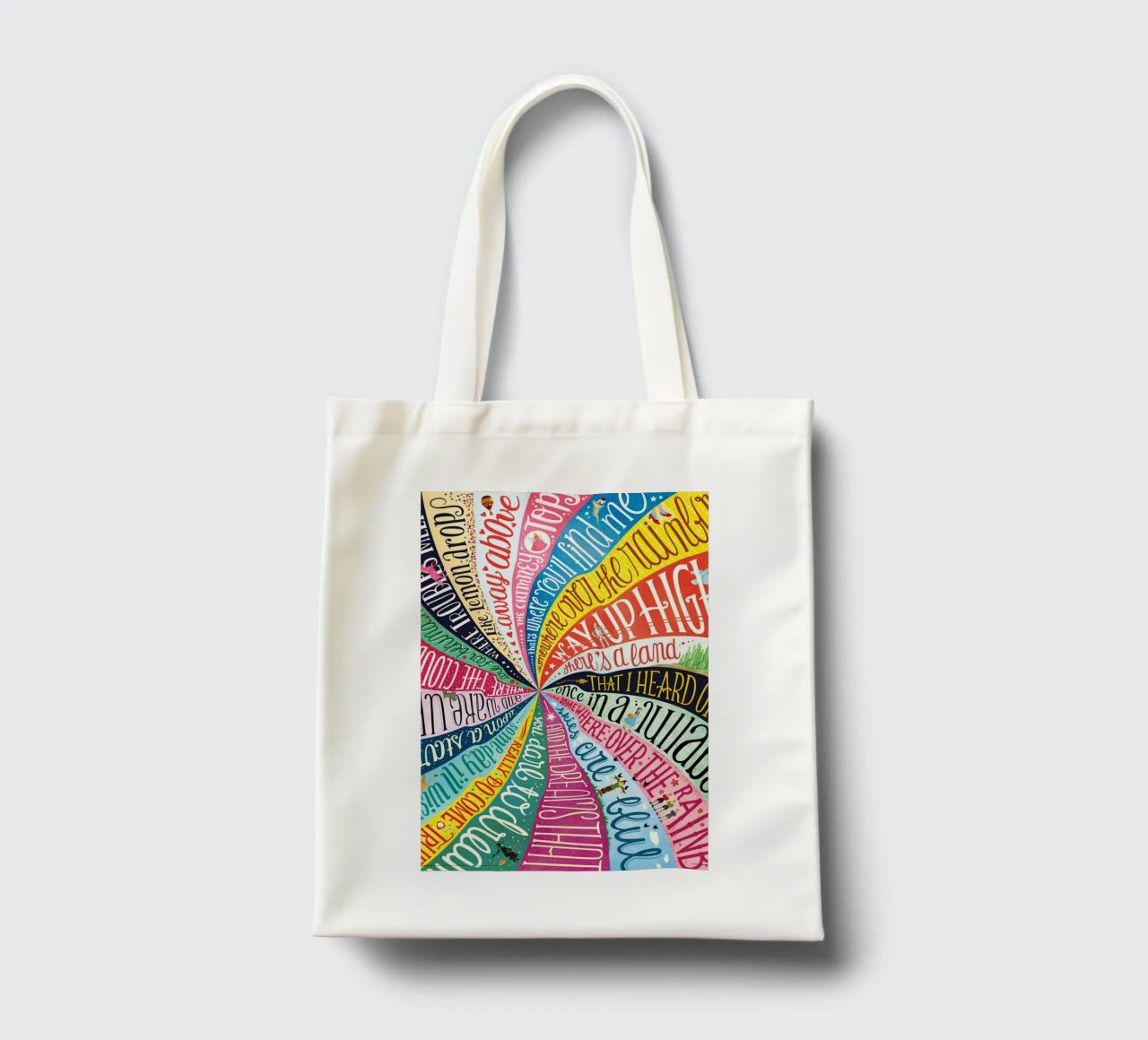 Over the Rainbow - Draw Me A Song Project tote bag by Nour Tohme