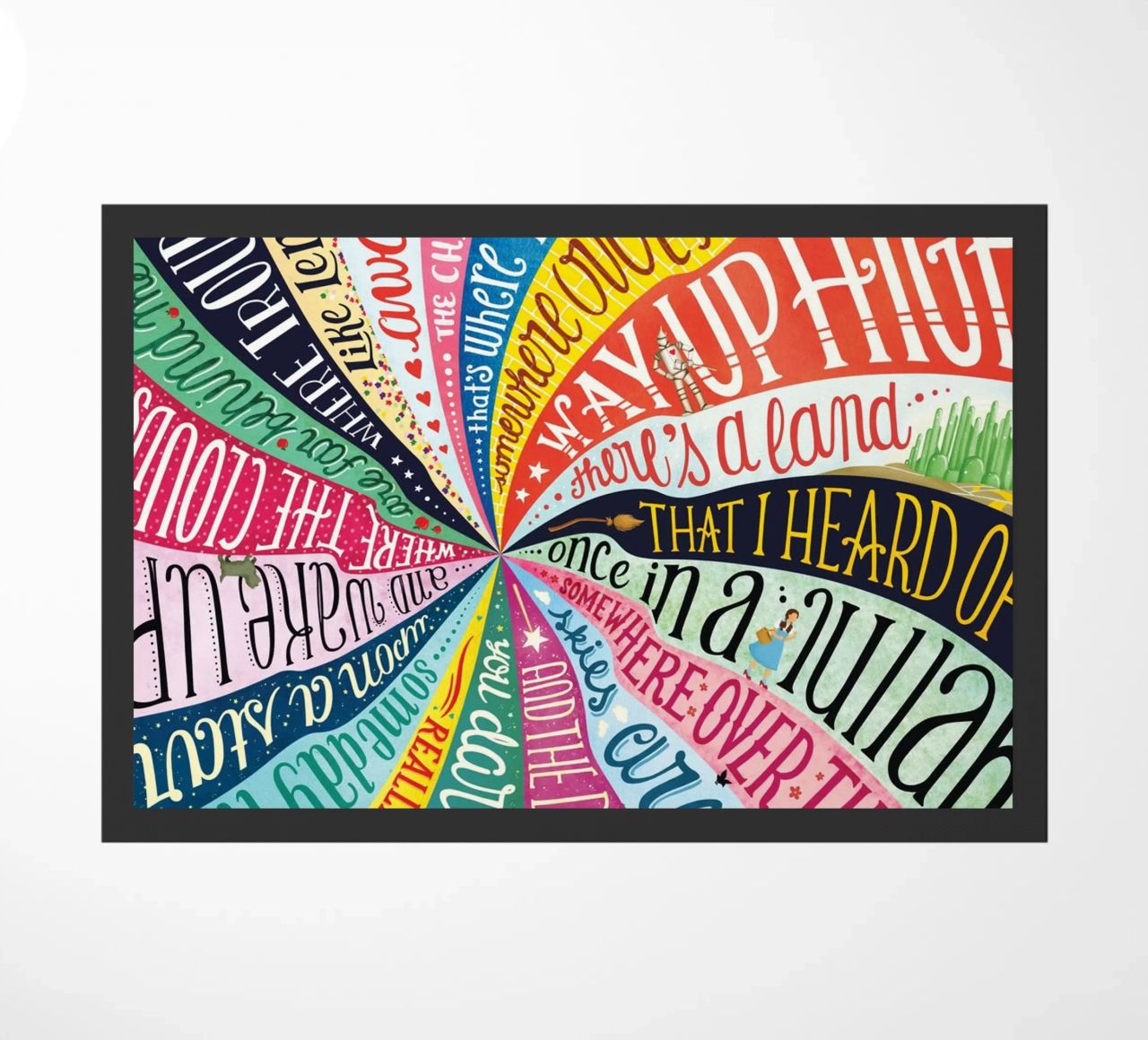 Over the Rainbow - Draw Me A Song Project doormat by Nour Tohme