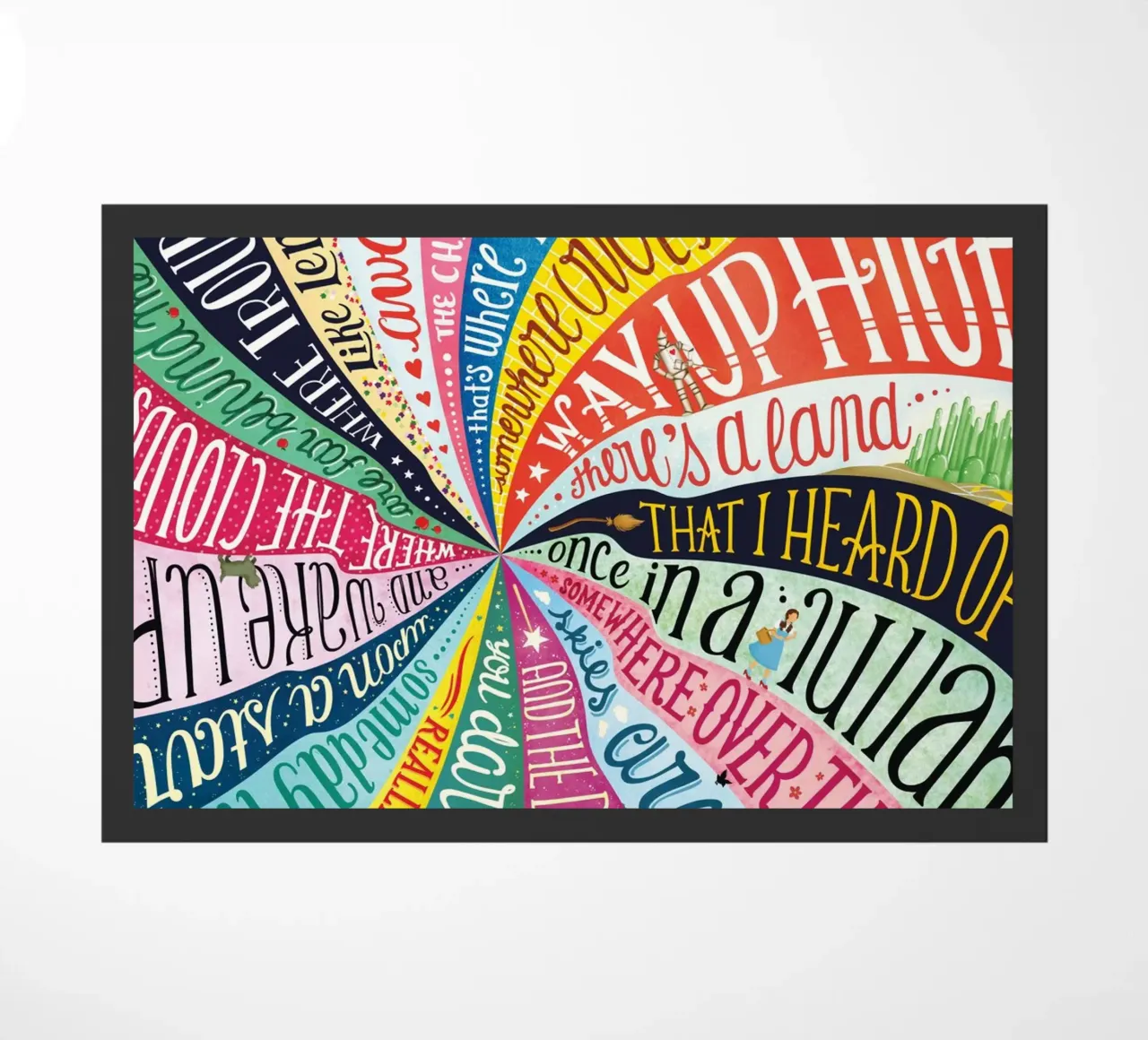 Over the Rainbow - Draw Me A Song Project Fußmatte von Nour Tohme