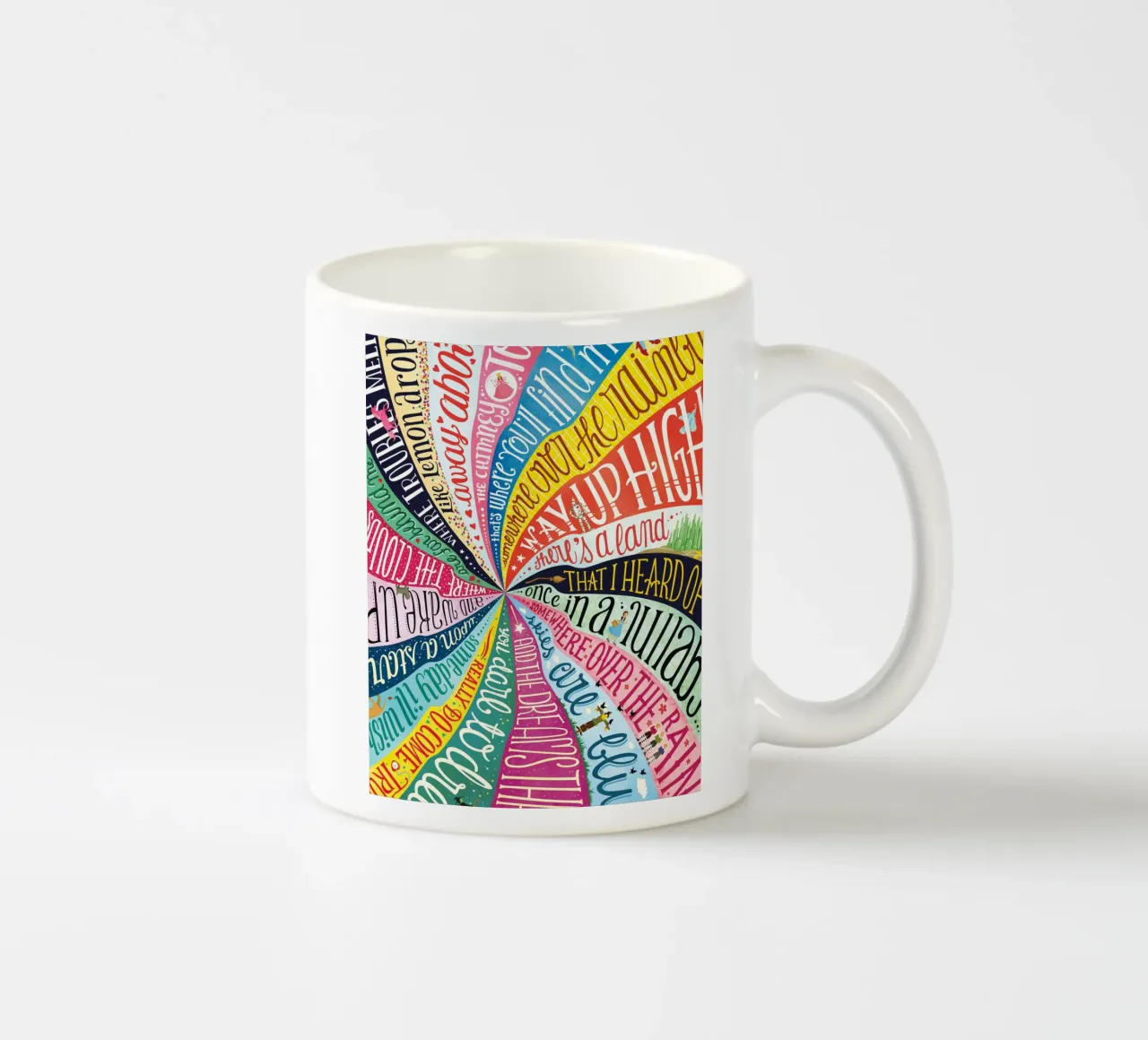 Over the Rainbow - Draw Me A Song Project Keramik Tasse von Nour Tohme
