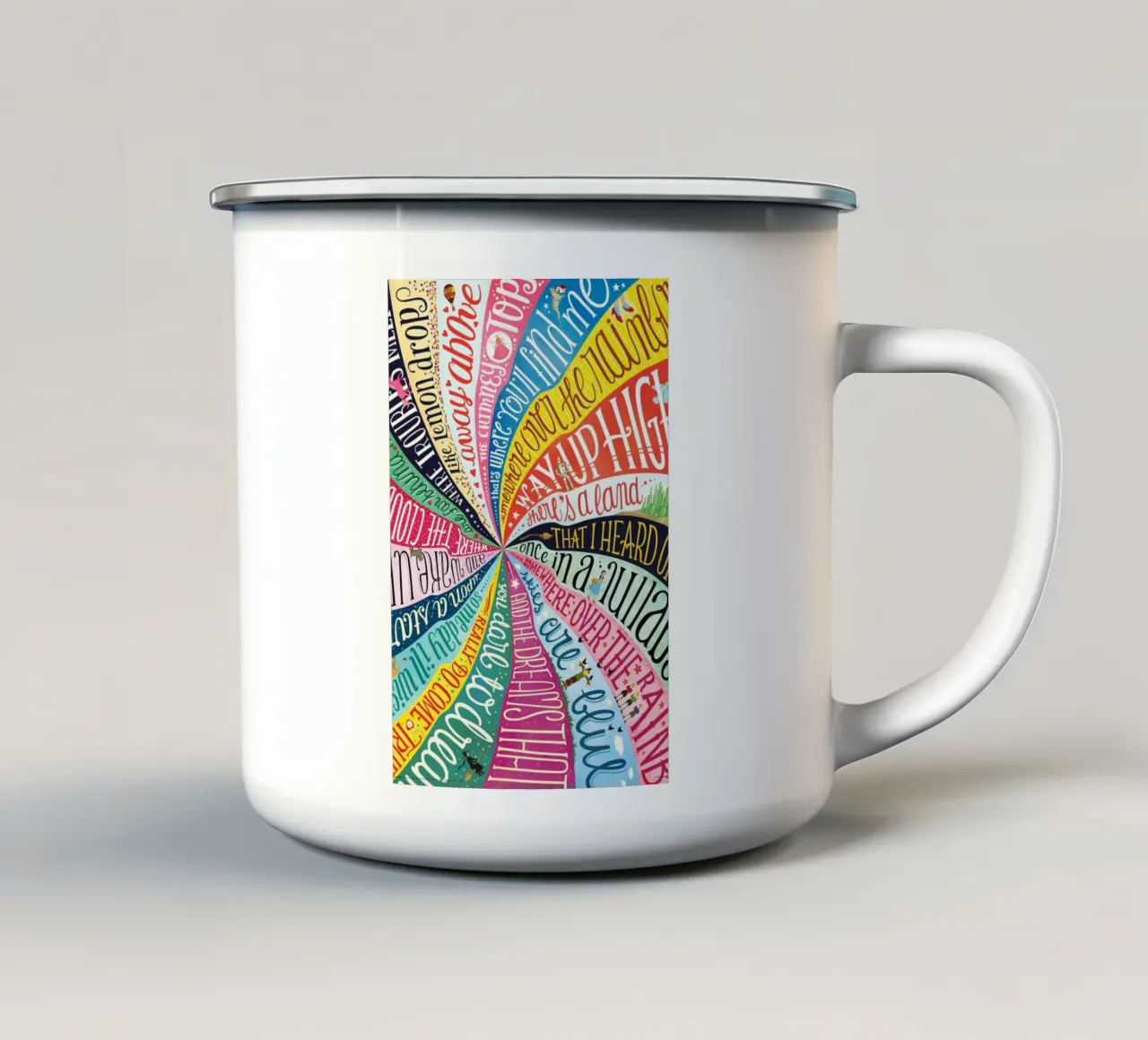 Over the Rainbow - Draw Me A Song Project taza de esmalte de Nour Tohme