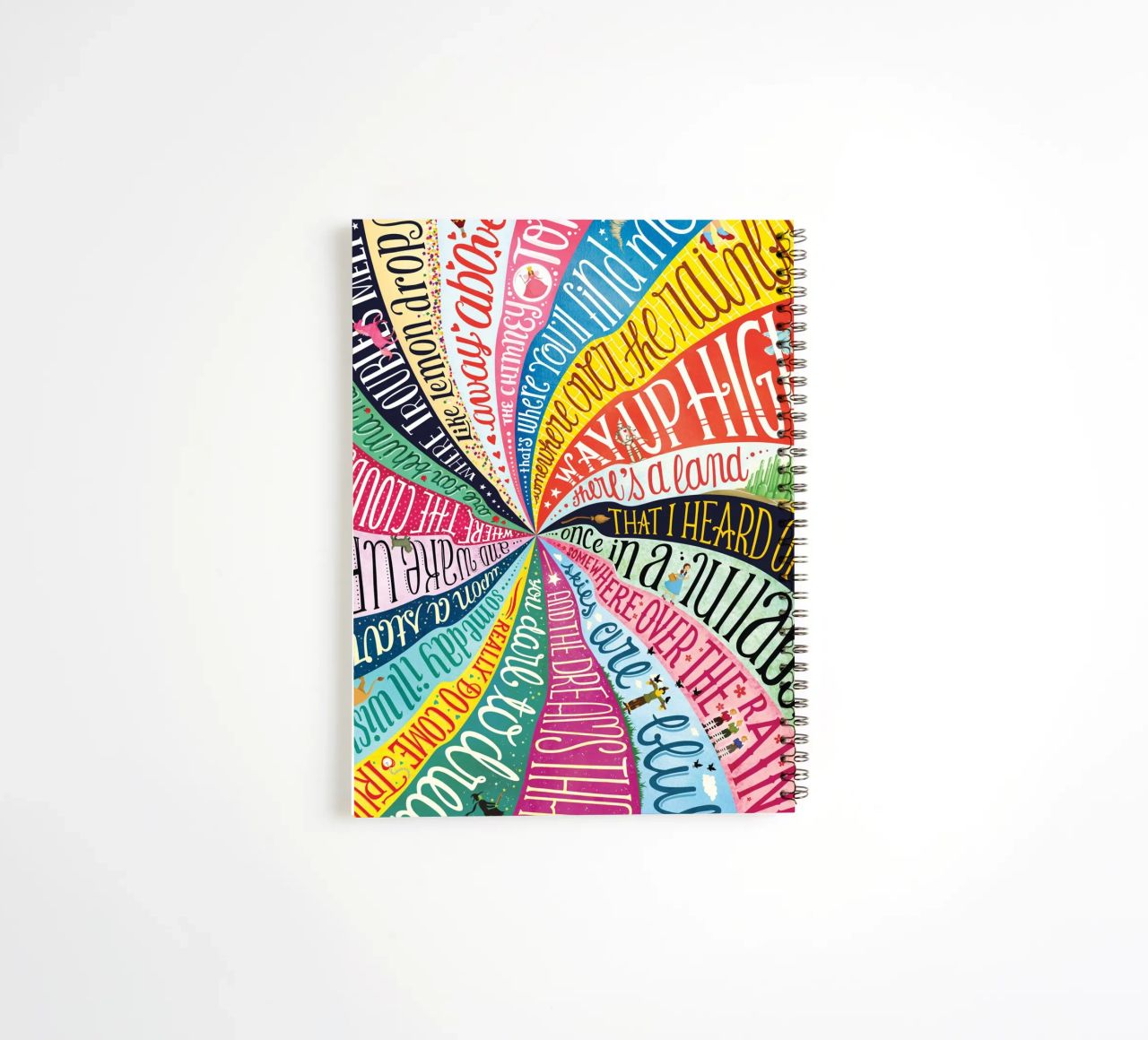 Over the Rainbow - Draw Me A Song Project spiral notebook by Nour Tohme