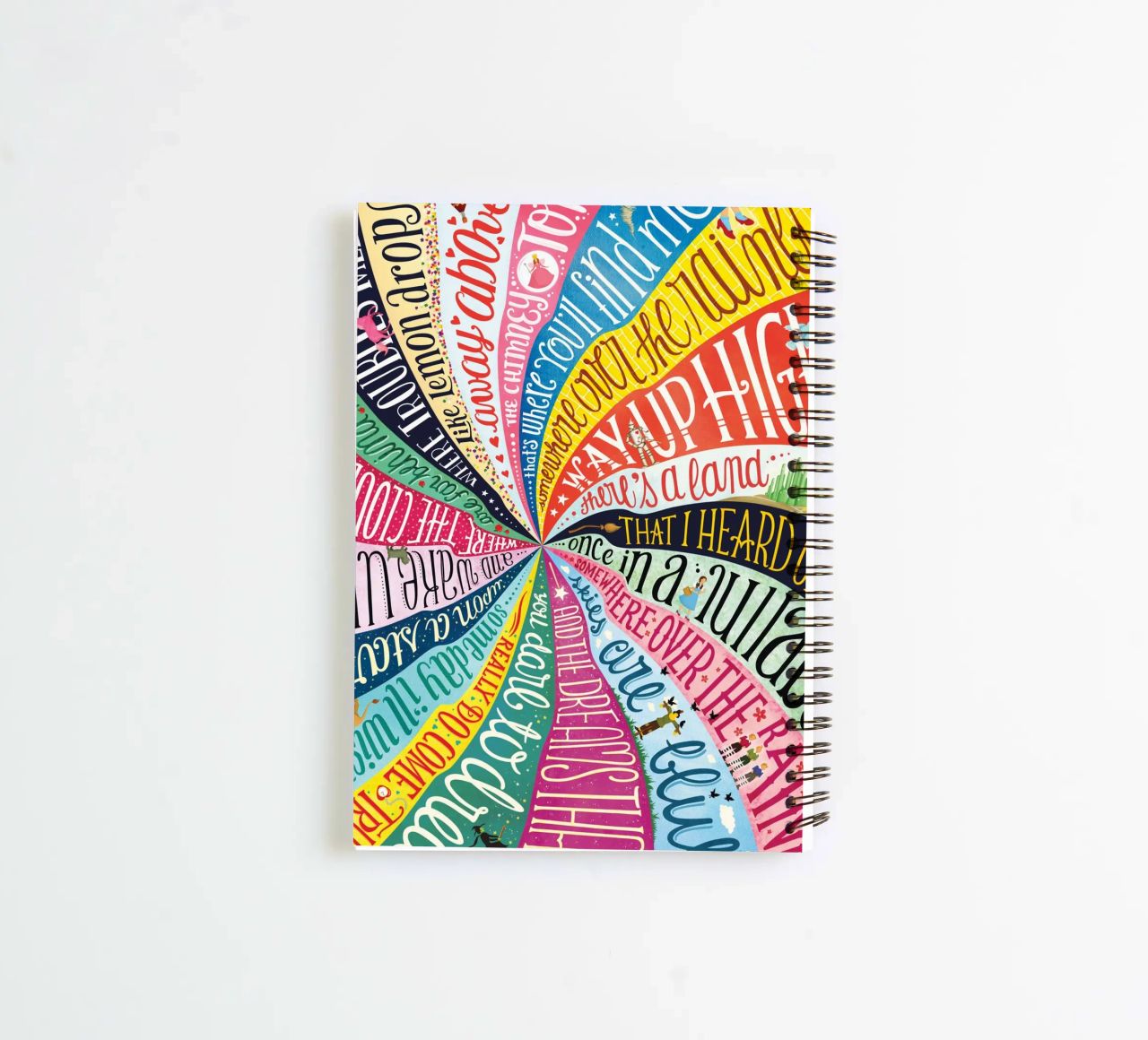 Over the Rainbow - Draw Me A Song Project spiral notebook by Nour Tohme