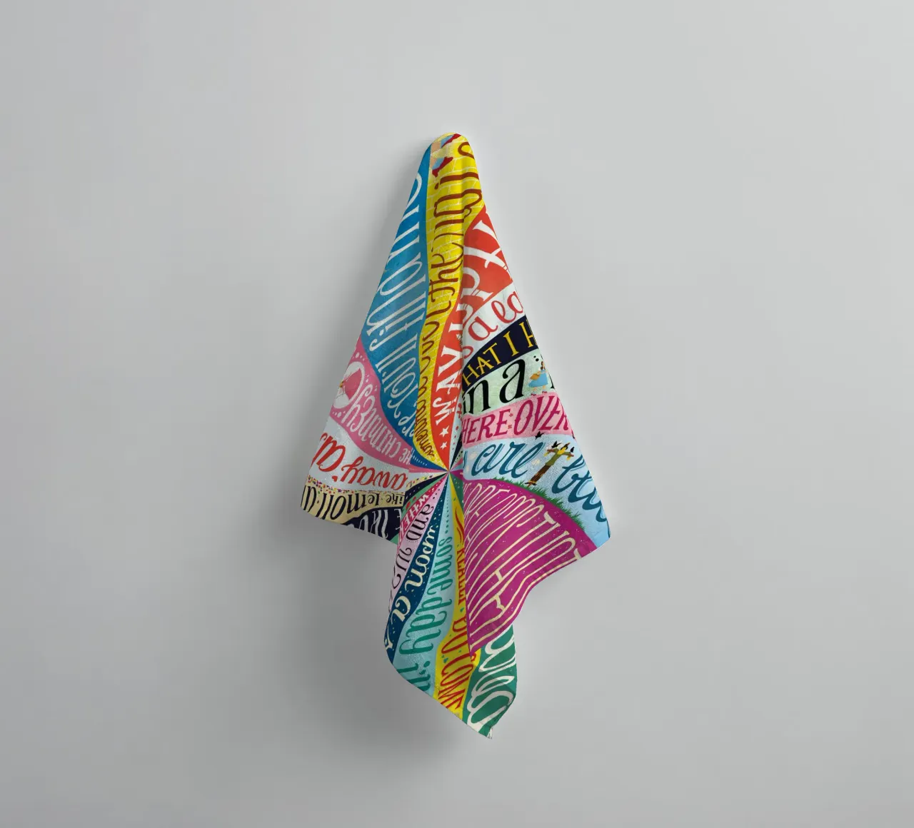 Over the Rainbow - Draw Me A Song Project asciugamano da bagno da Nour Tohme