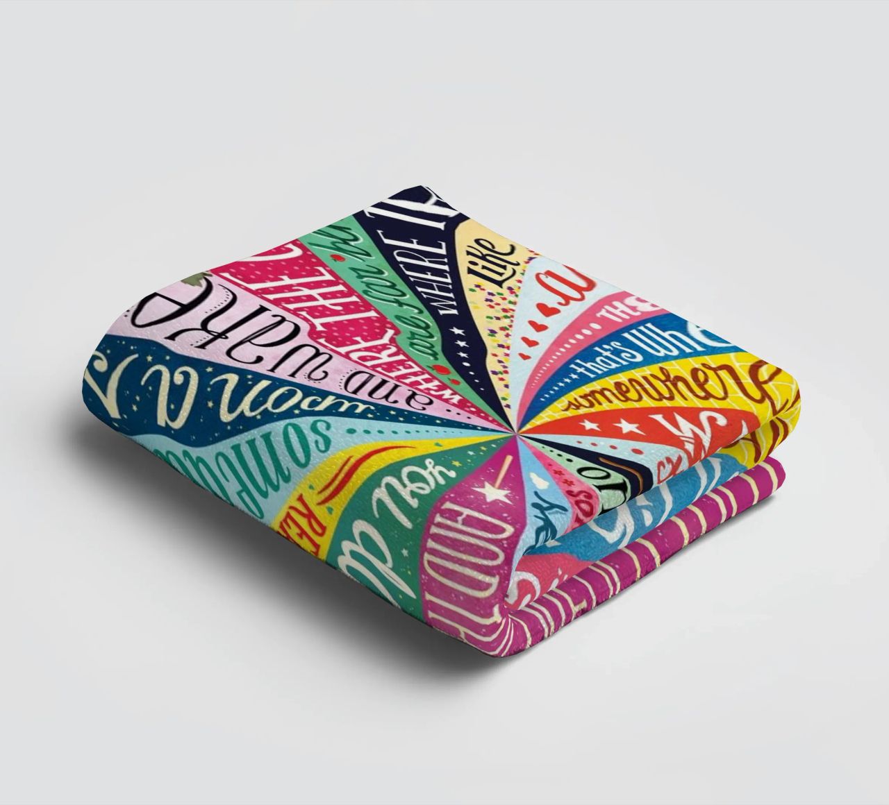 Over the Rainbow - Draw Me A Song Project towel by Nour Tohme