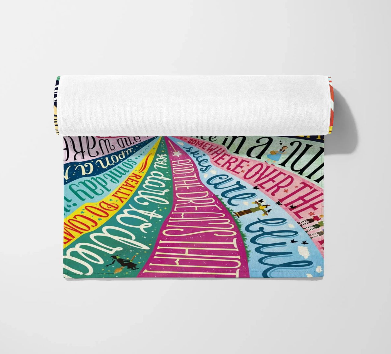 Over the Rainbow - Draw Me A Song Project beach towel by Nour Tohme