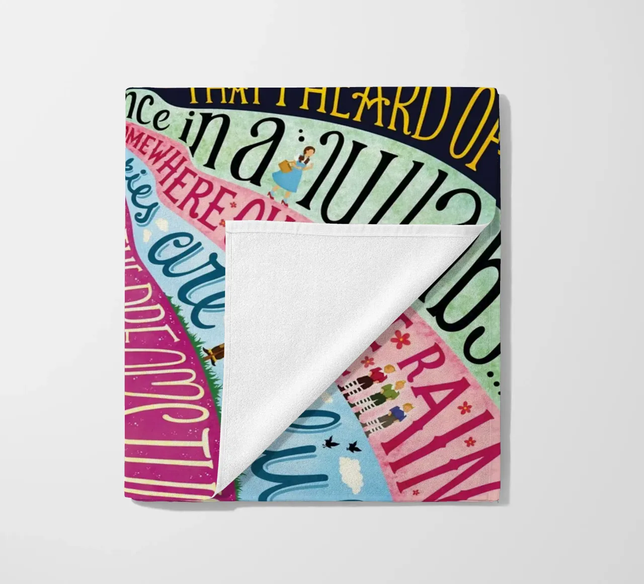 Over the Rainbow - Draw Me A Song Project beach towel by Nour Tohme