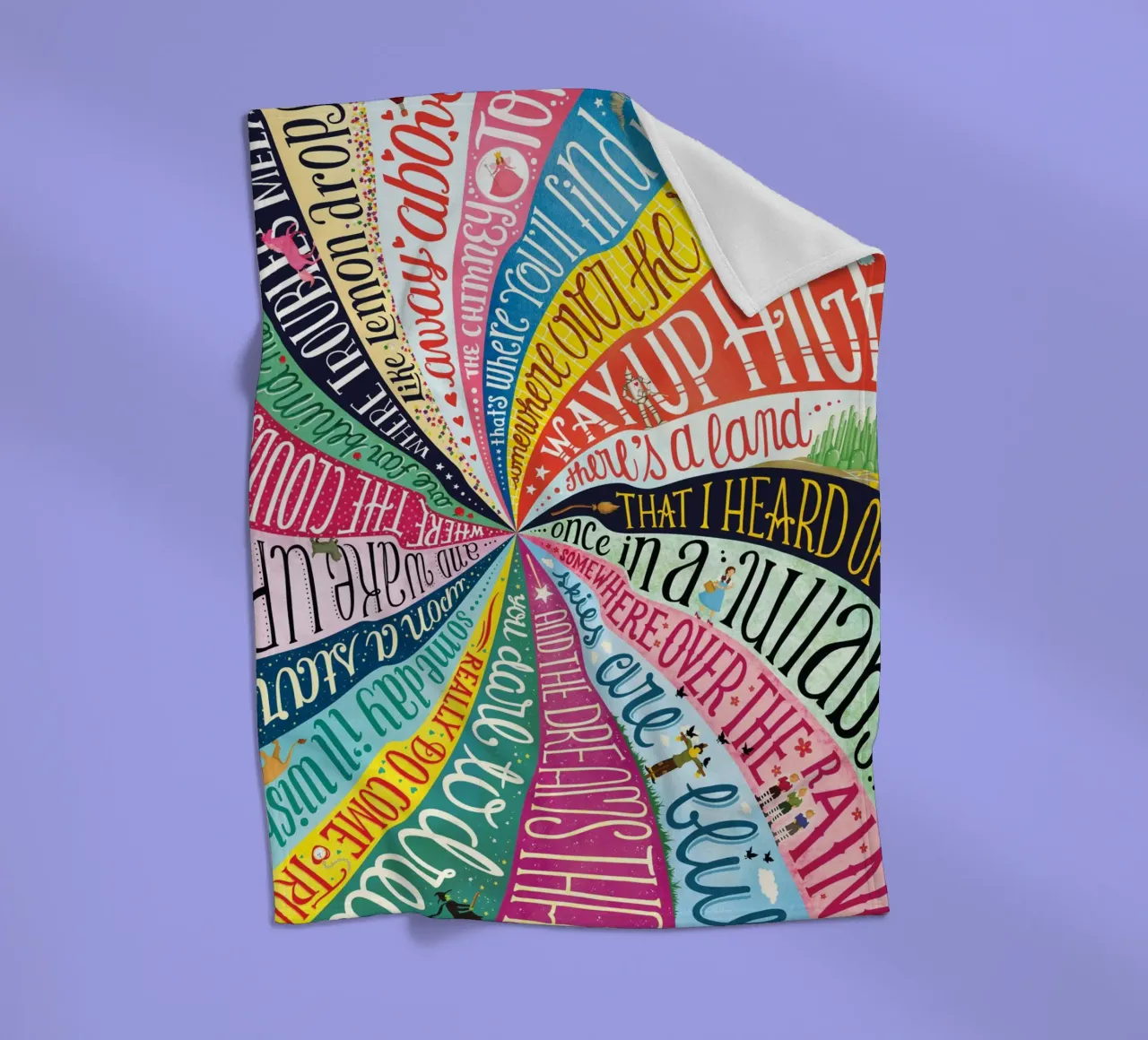 Over the Rainbow - Draw Me A Song Project manta de franela de Nour Tohme