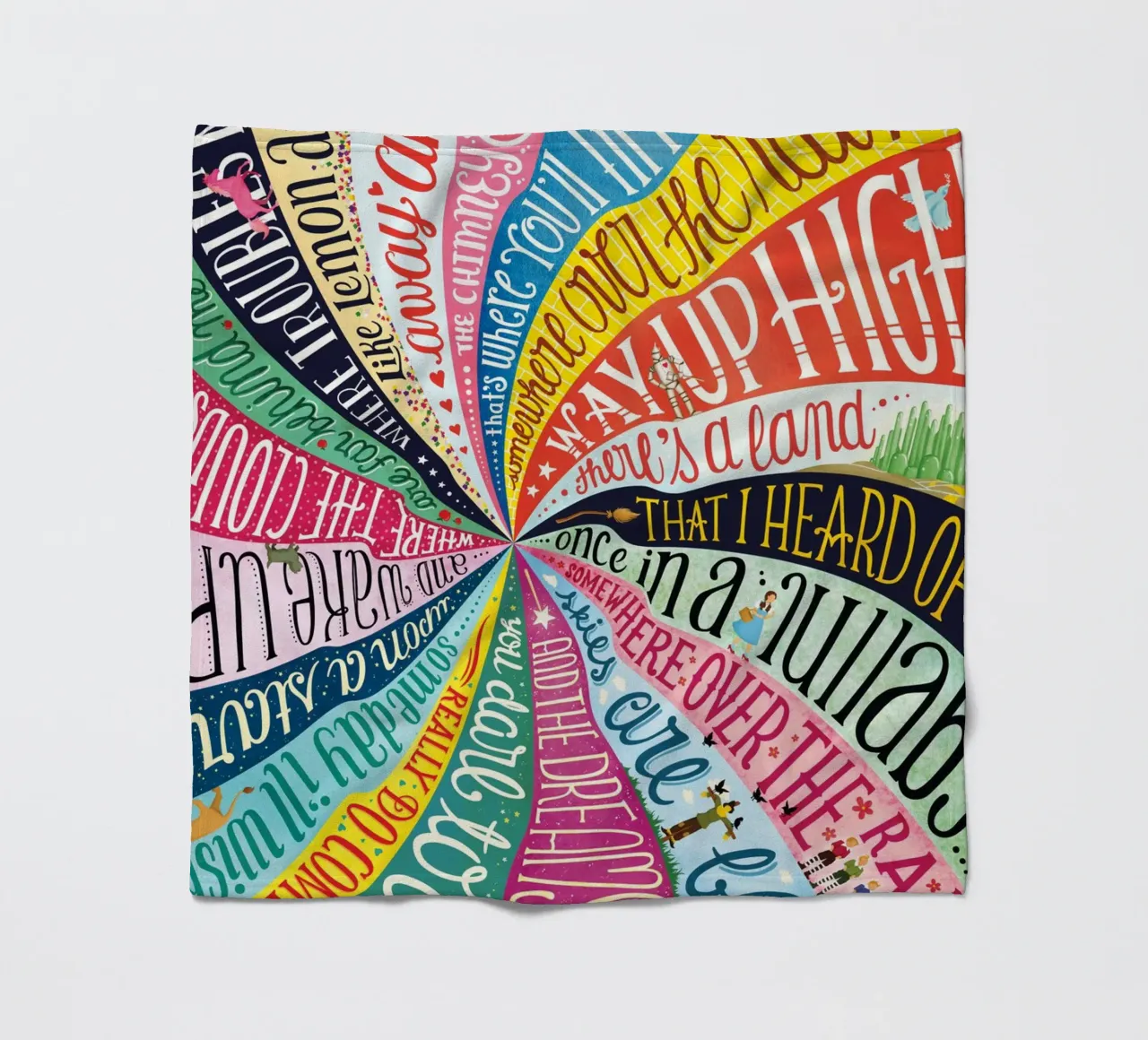 Over the Rainbow - Draw Me A Song Project manta de franela de Nour Tohme
