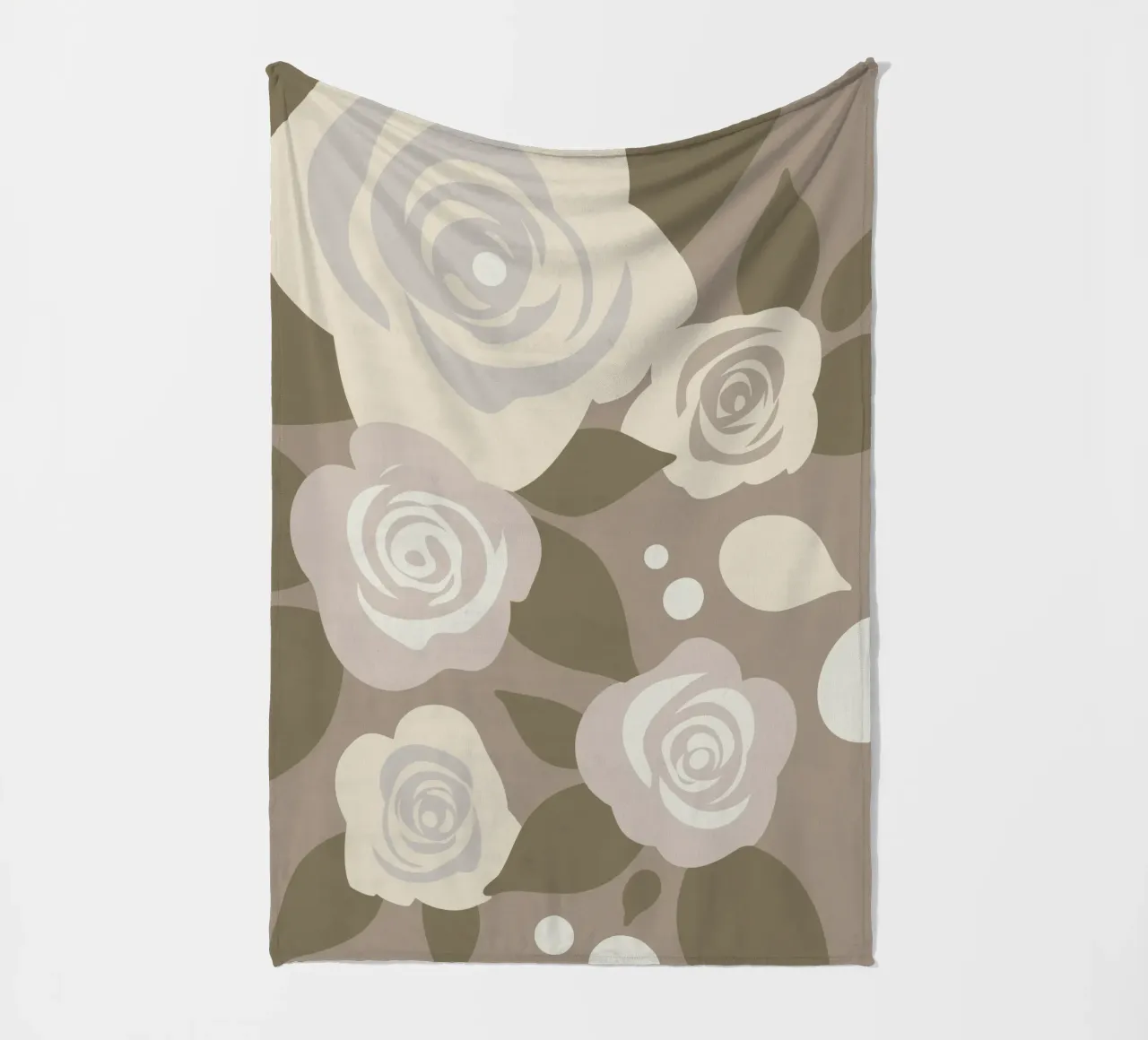 Rosenblüten-Muster Fleecedecke von SPECIAL FLOWER PATTERNS