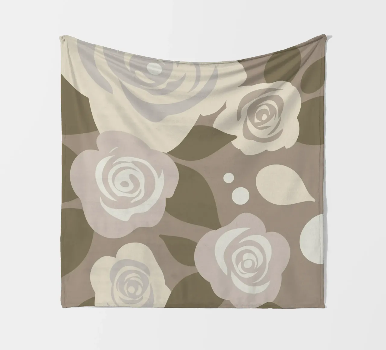 Rosenblüten-Muster Fleecedecke von SPECIAL FLOWER PATTERNS