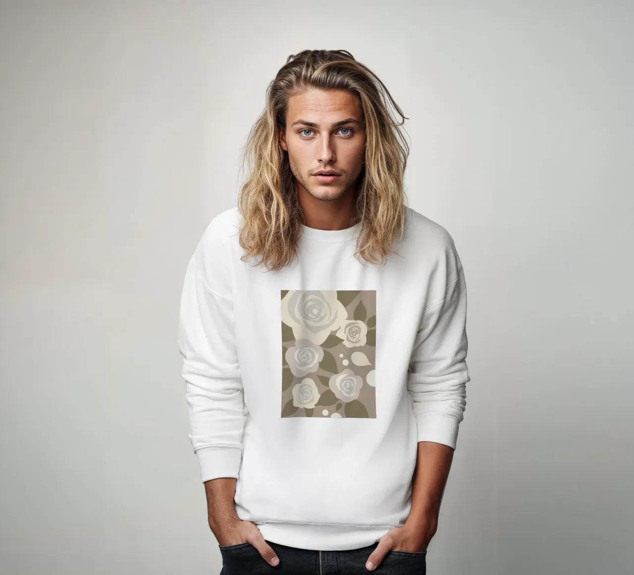 Modello di fiore di rosa felpa da SPECIAL FLOWER PATTERNS