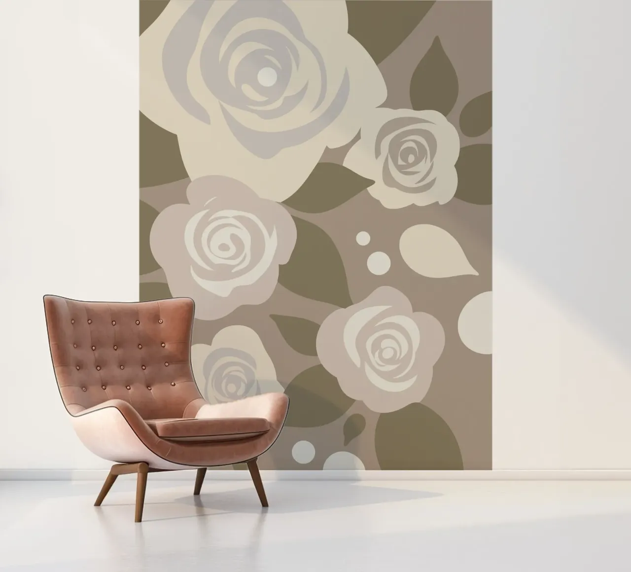 Rozen Bloem Patroon fotobehang van SPECIAL FLOWER PATTERNS