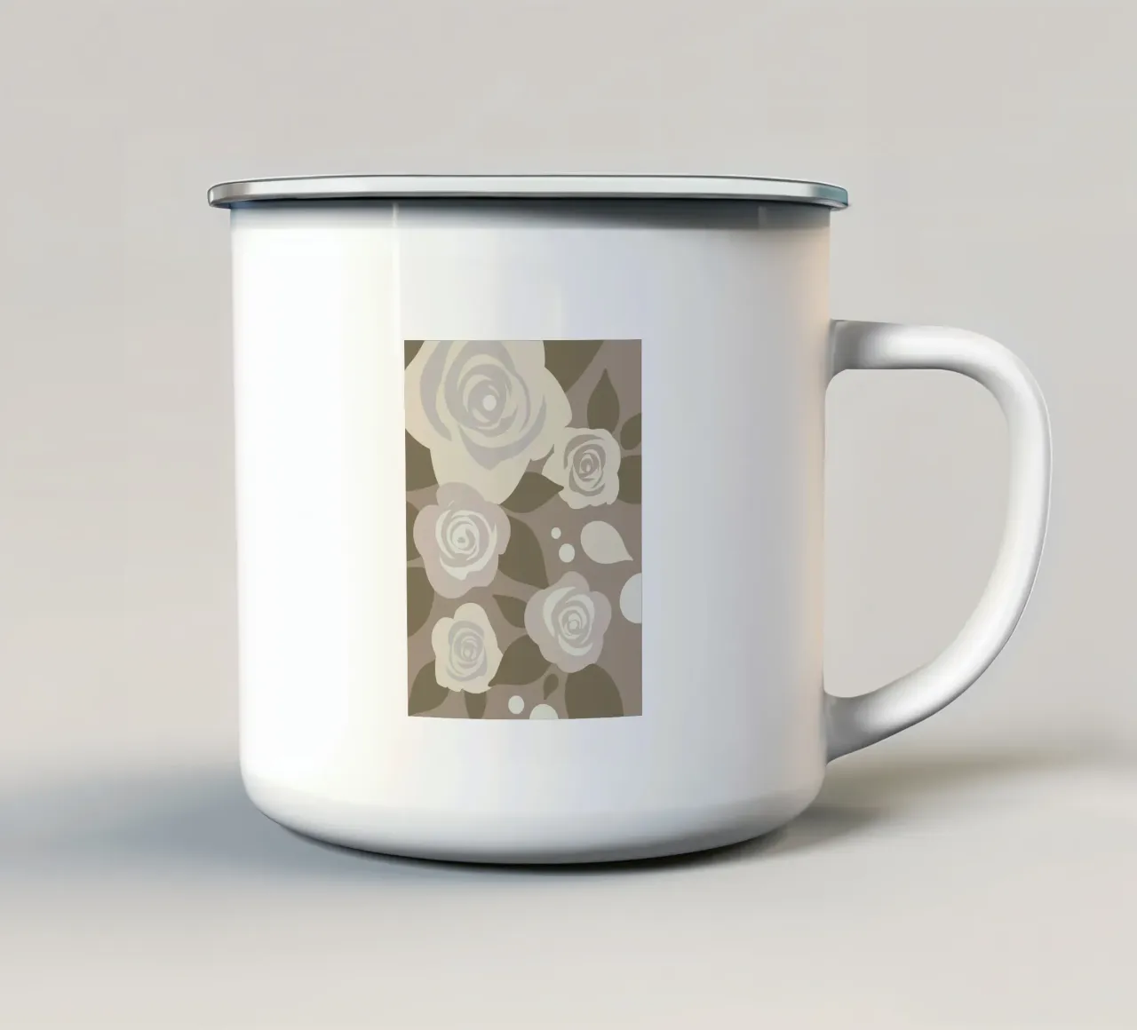 Modello di fiore di rosa tazza in smalto da SPECIAL FLOWER PATTERNS