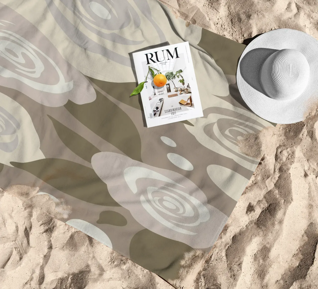 Rose Flower Pattern telo mare da SPECIAL FLOWER PATTERNS