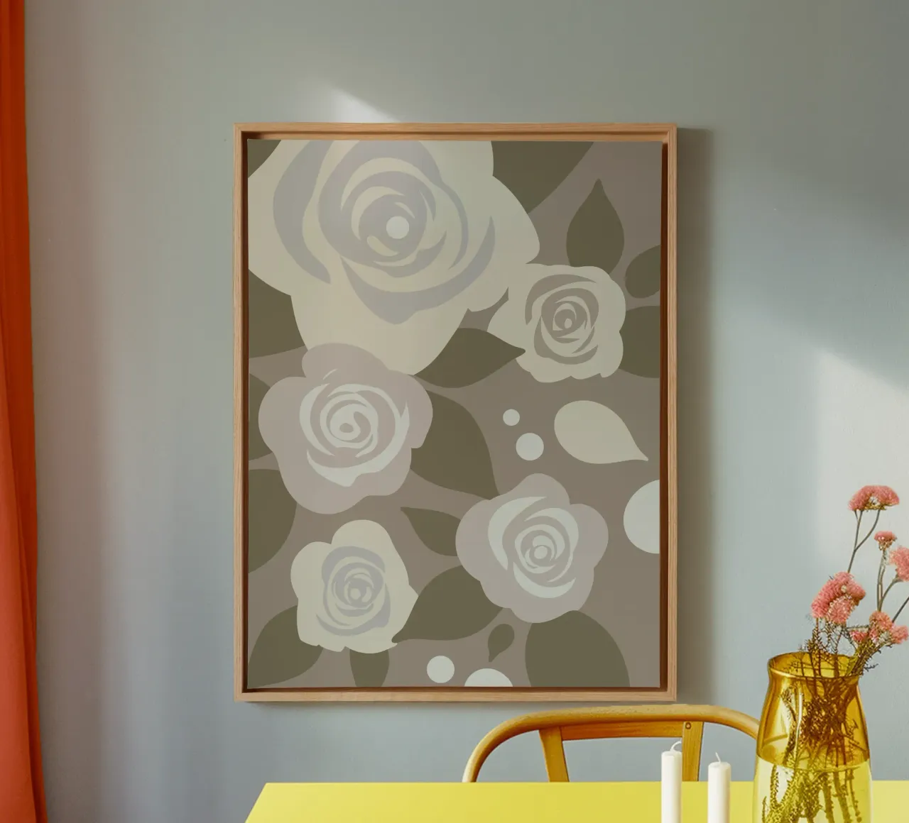 Modello di fiore di rosa tela da SPECIAL FLOWER PATTERNS