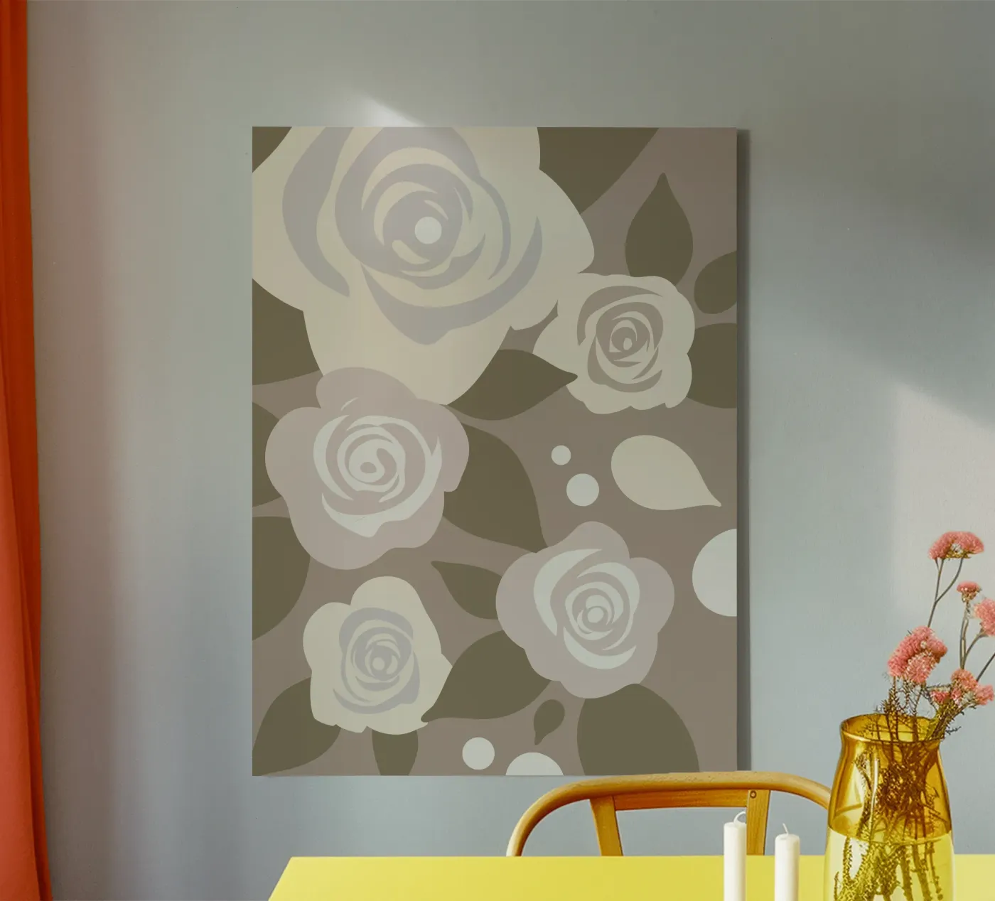 Rose Flower Pattern canvas by SPECIAL FLOWER PATTERNS