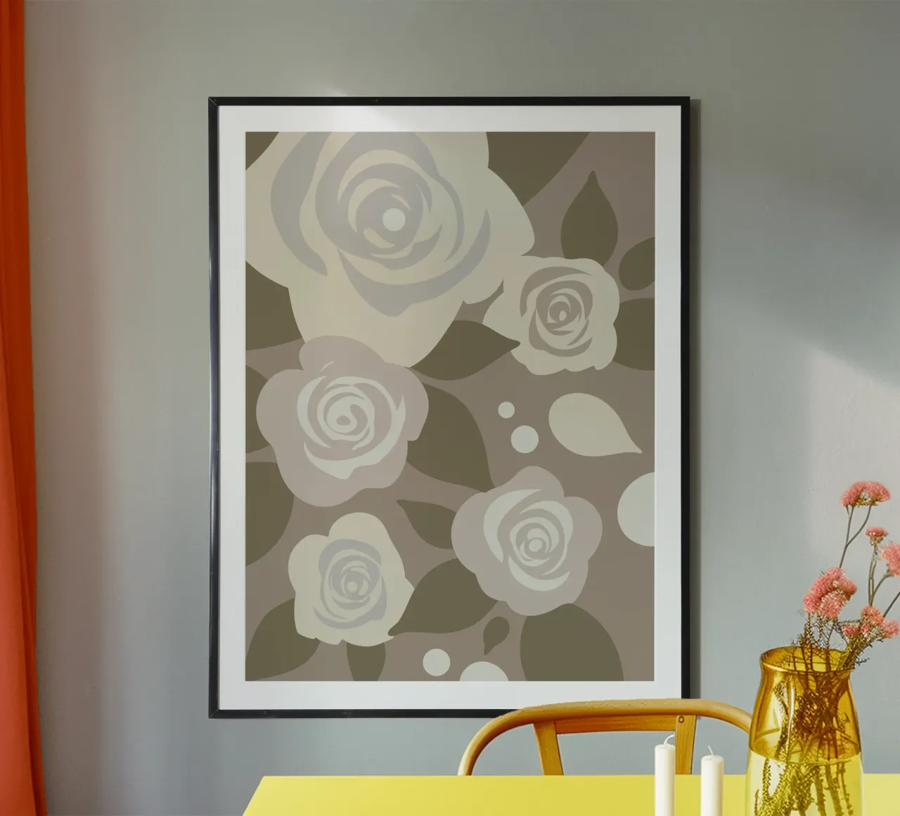 Rose Flower Pattern poster da SPECIAL FLOWER PATTERNS