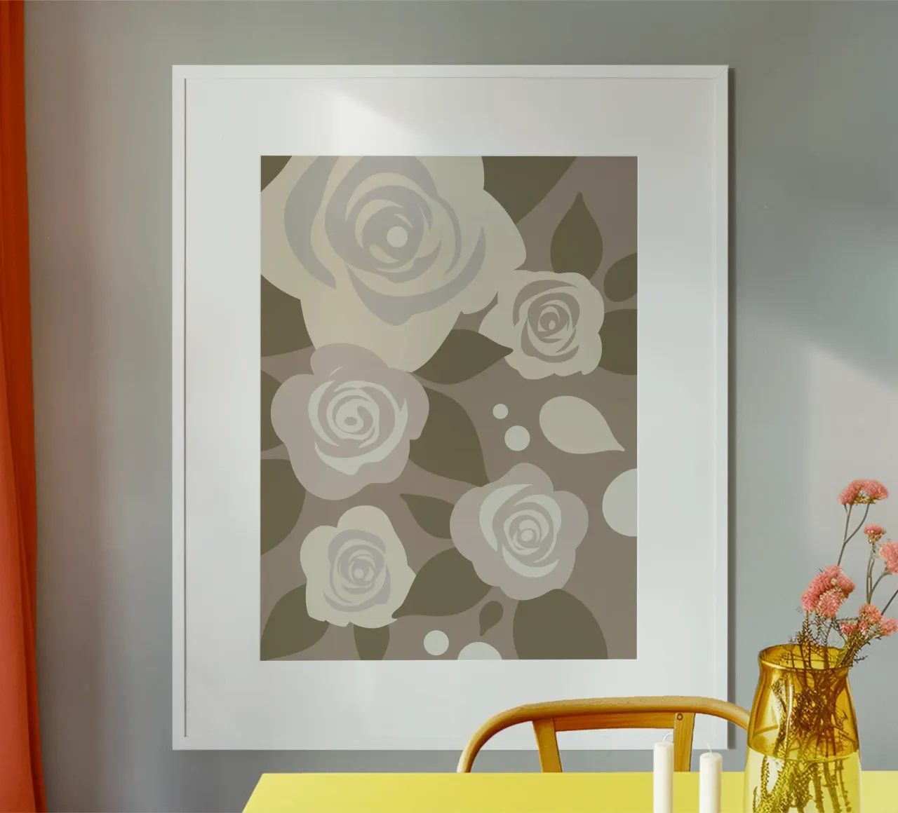 Rose Flower Pattern poster da SPECIAL FLOWER PATTERNS