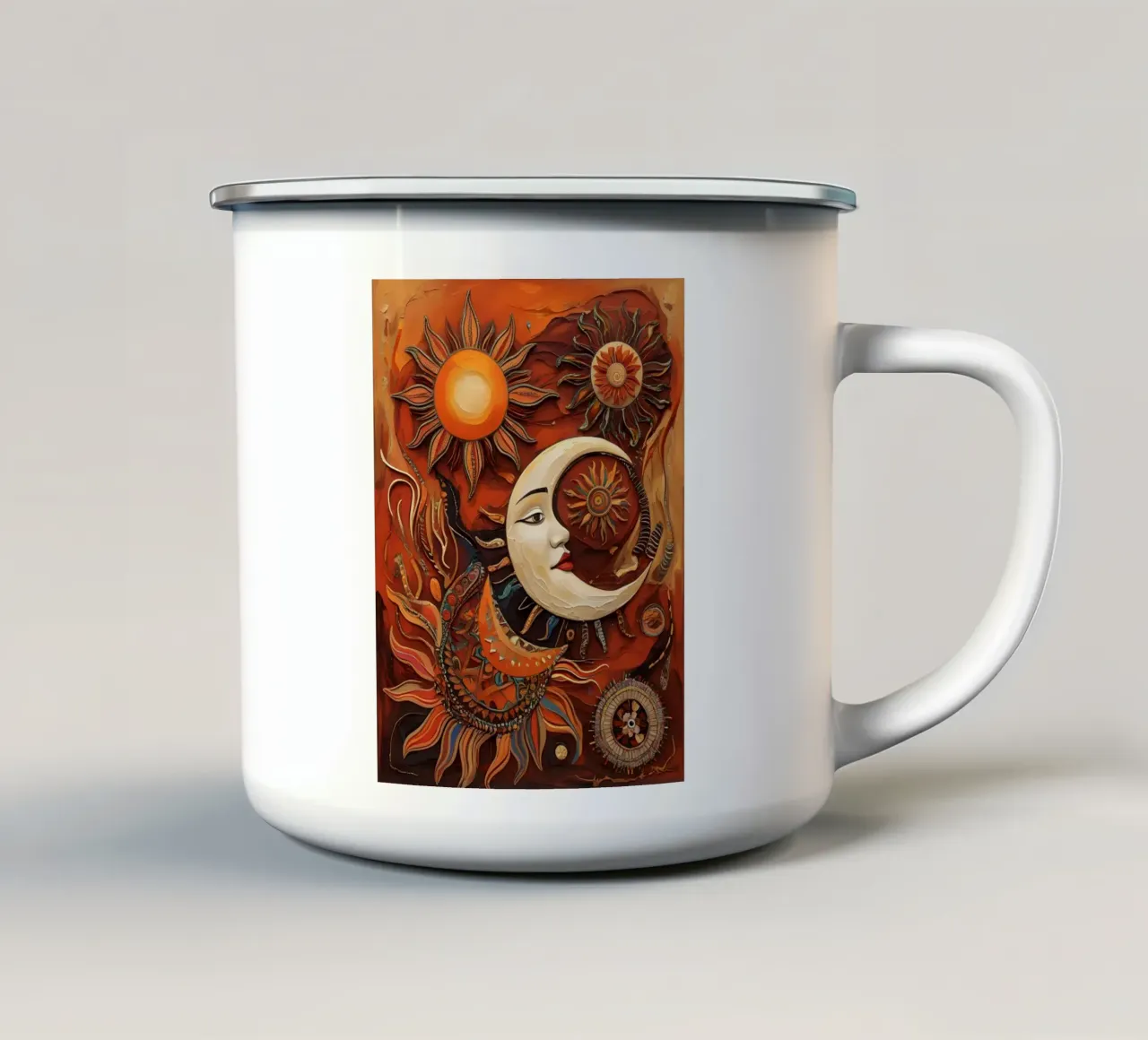 De hemelse symfonie emaille mok van uniqe world