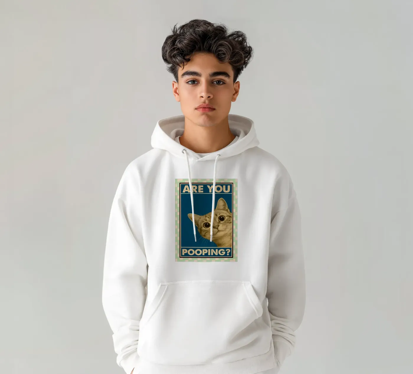 chat fais-tu caca sweat à capuche de Deetooz