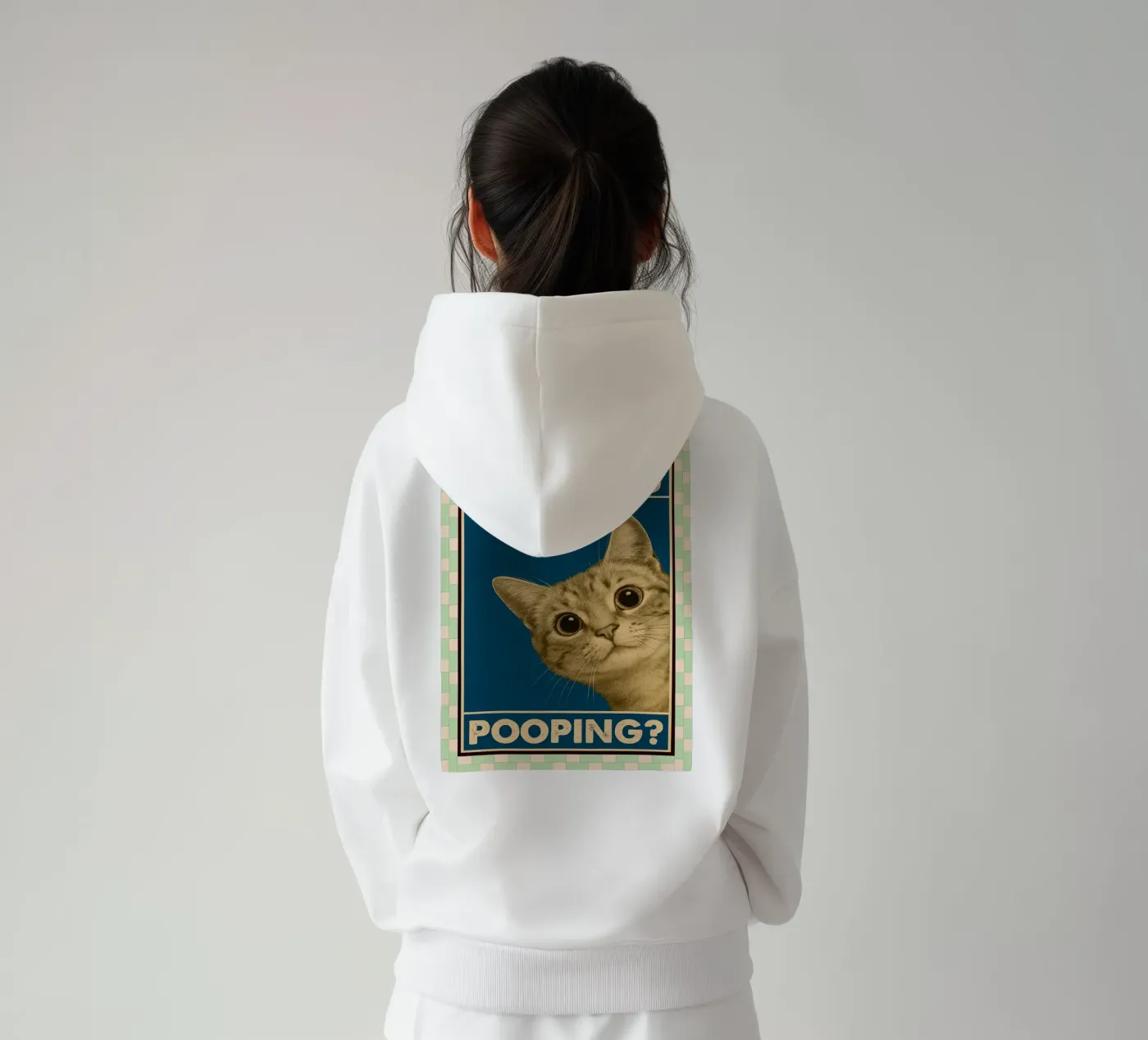chat fais-tu caca sweat à capuche de Deetooz