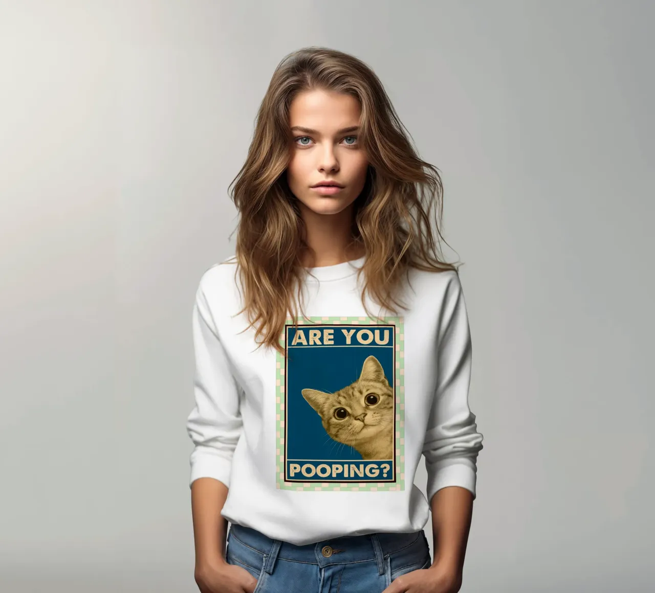 chat fais-tu caca sweat de Deetooz