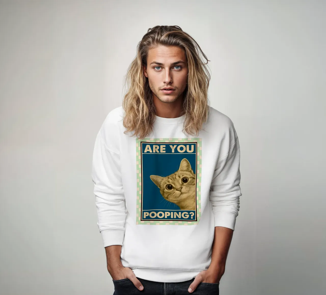 chat fais-tu caca sweat de Deetooz