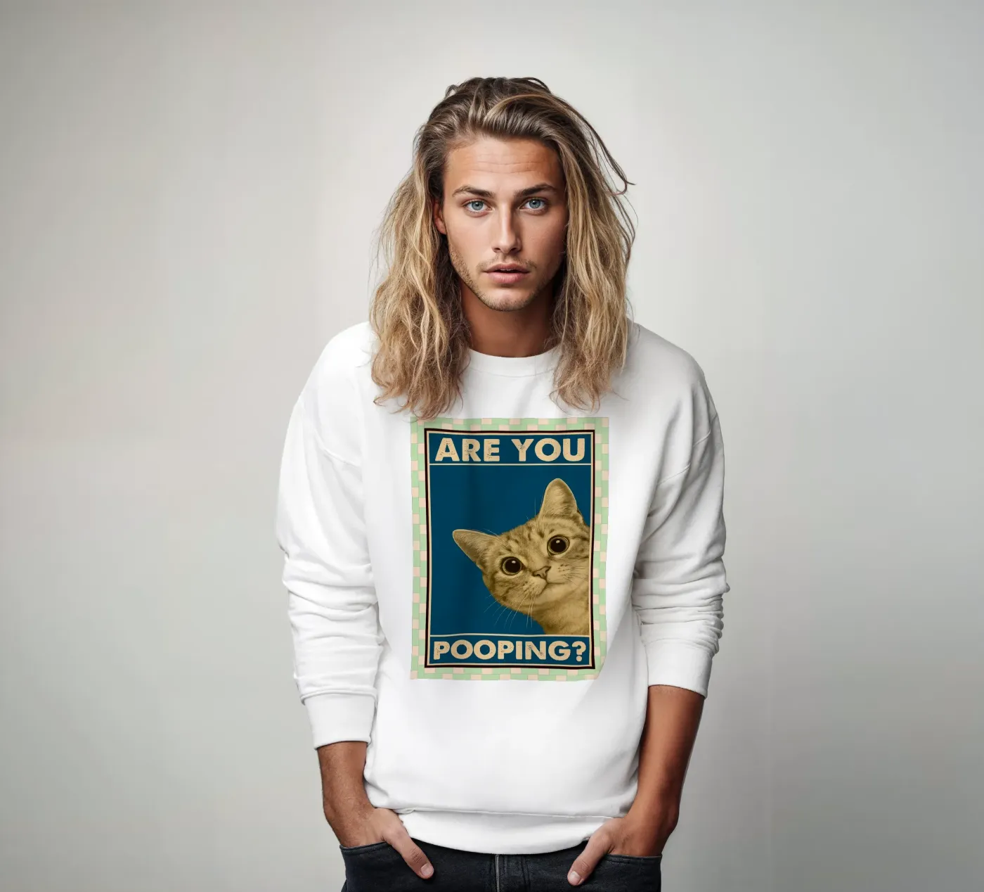 chat fais-tu caca sweat de Deetooz