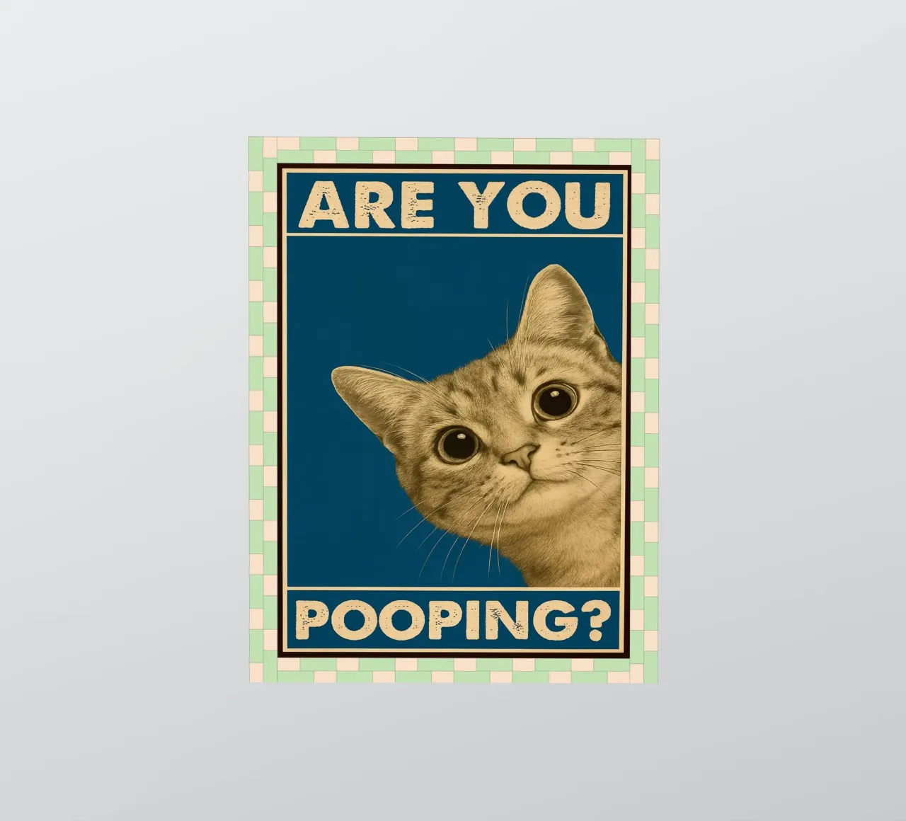 chat fais-tu caca autocollant de Deetooz