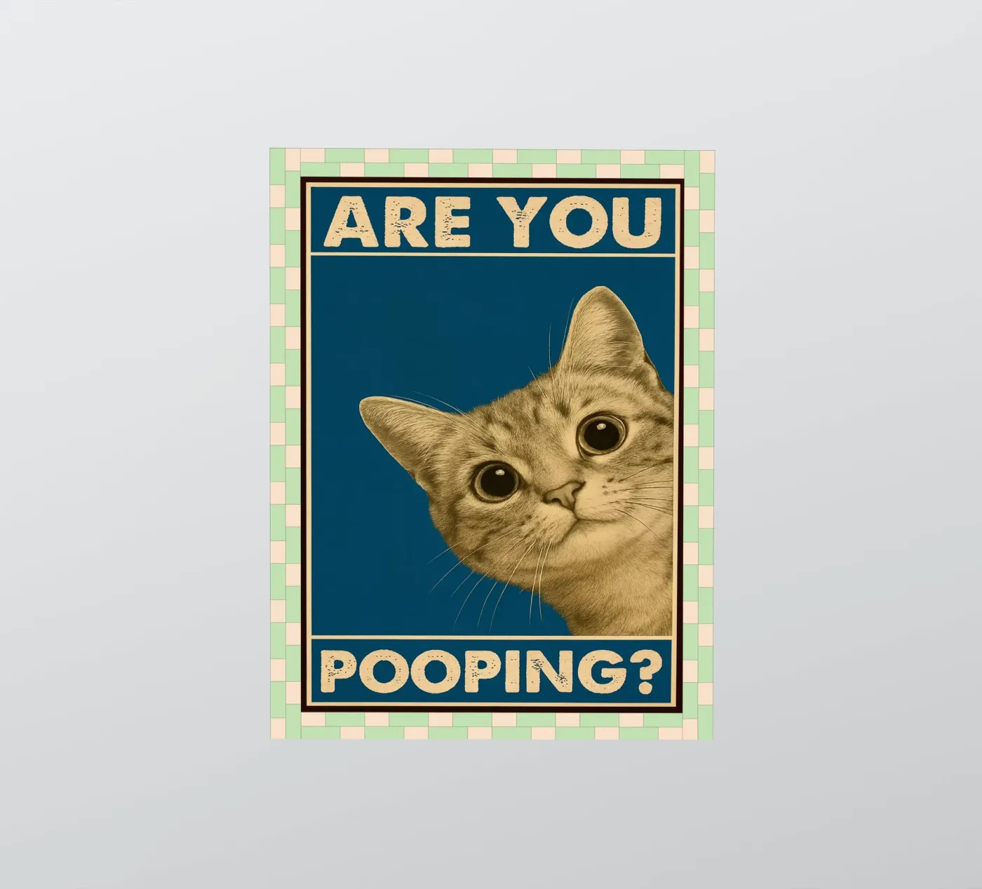 chat fais-tu caca autocollant de Deetooz