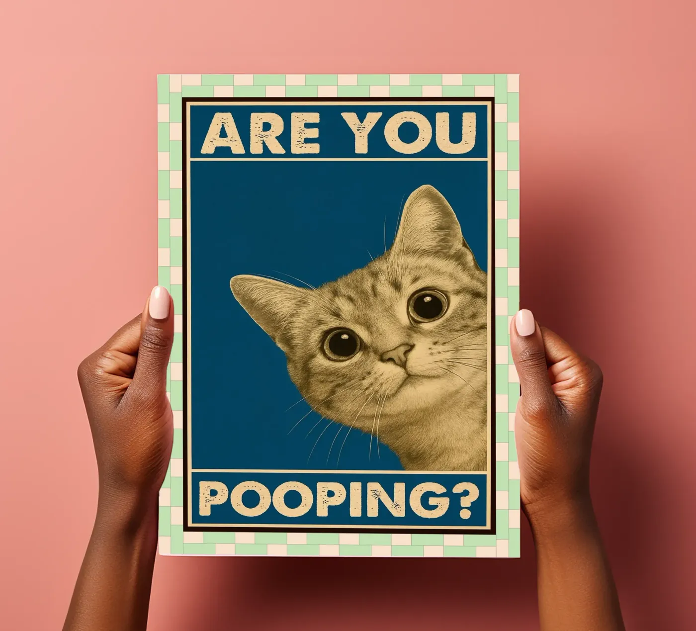 chat fais-tu caca planche autocollant de Deetooz