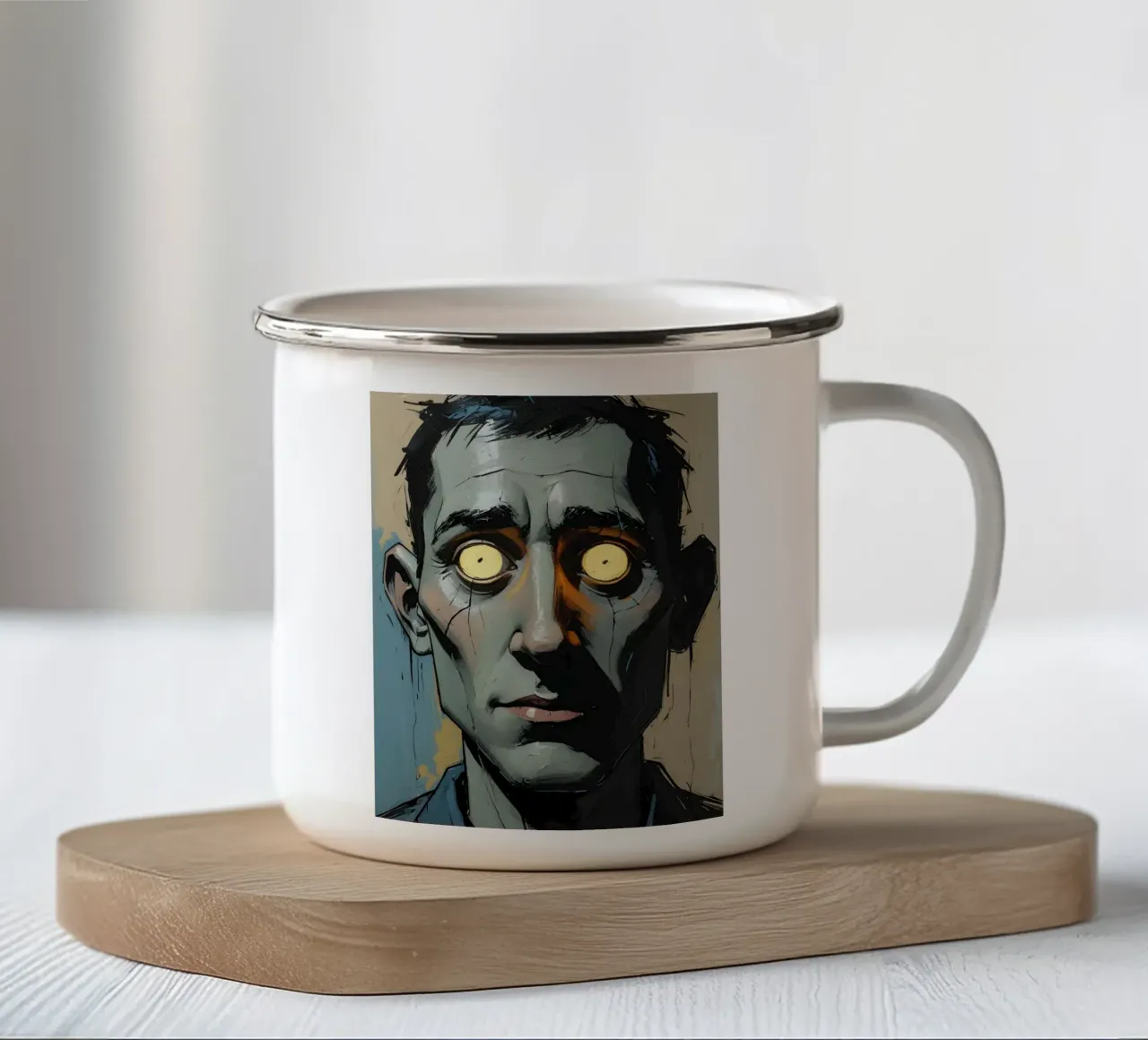 Ghoul nello specchio tazza in smalto da uniqe world