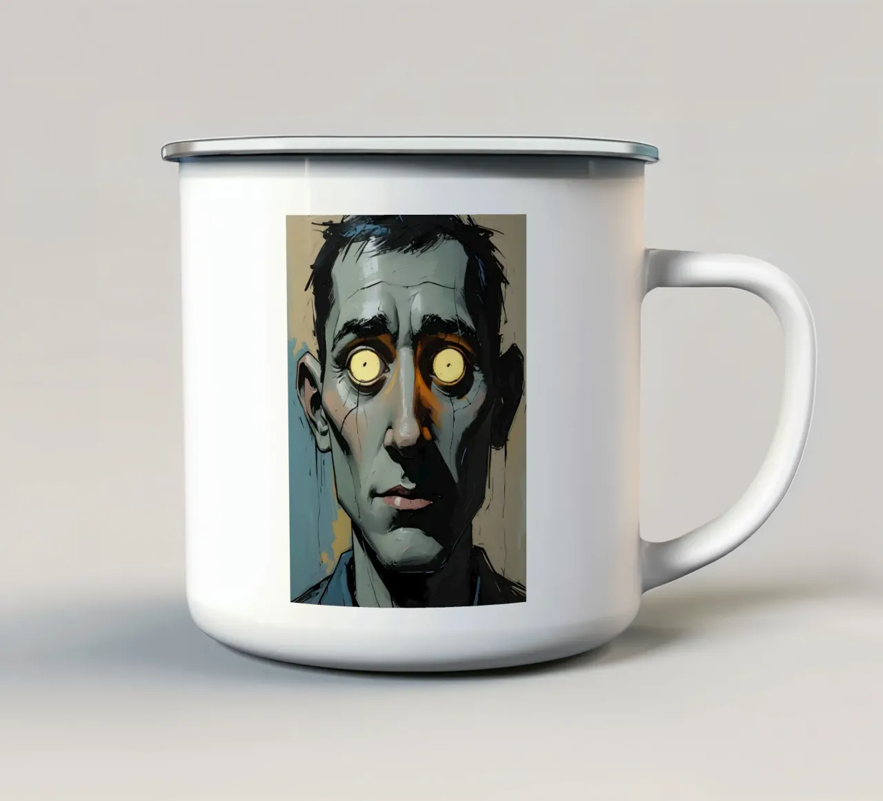 Ghoul nello specchio tazza in smalto da uniqe world