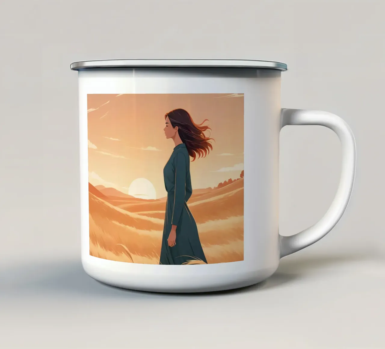 Calma dorata tazza in smalto da Maison Solis