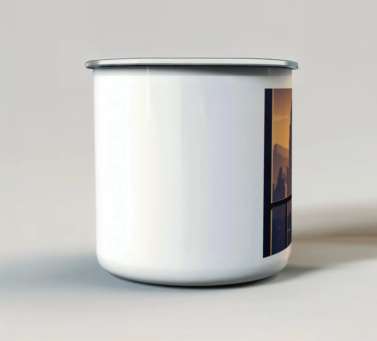 Riflessi del cielo tazza in smalto da Maison Solis