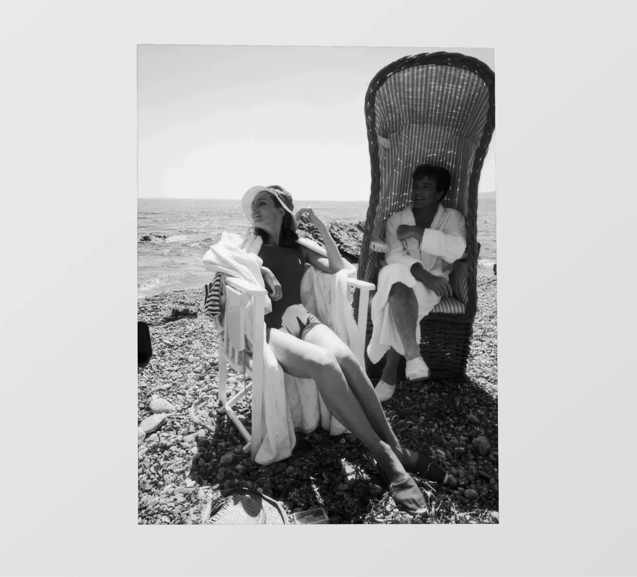 audrey hepburn 2 telo in pvc da BLACK WITH WHITE