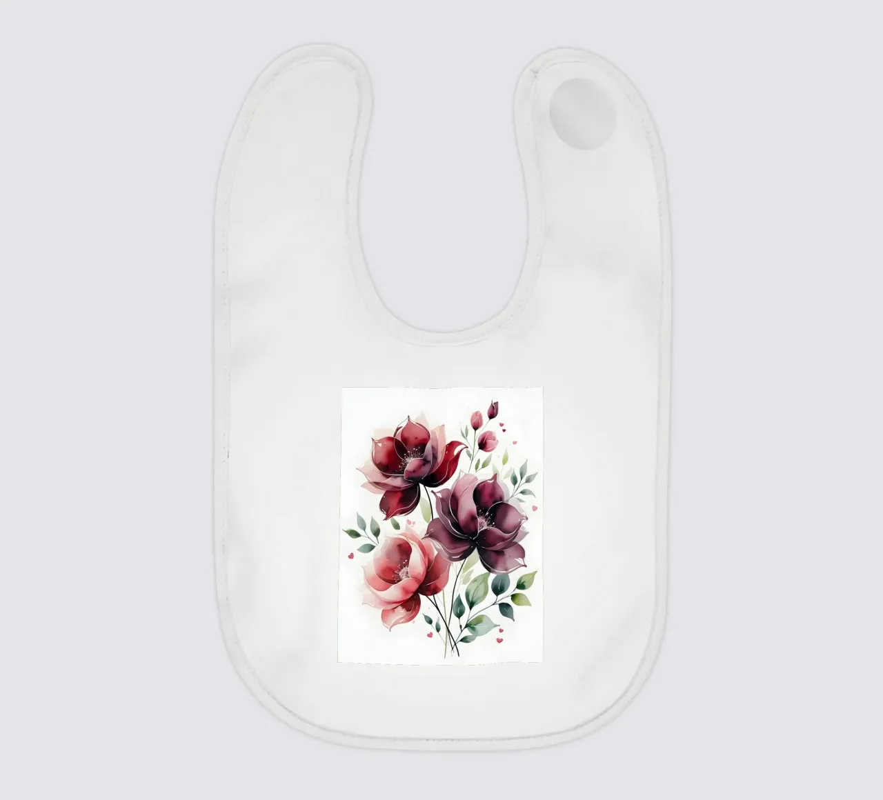 Botanical Love baby bib by uniqe world