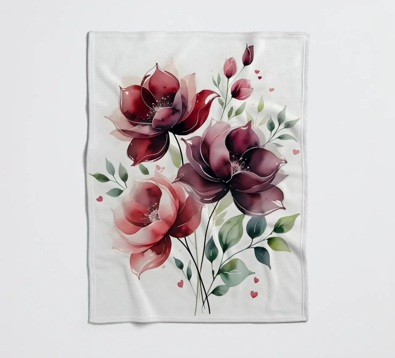 Amore botanico coperta in pile da uniqe world