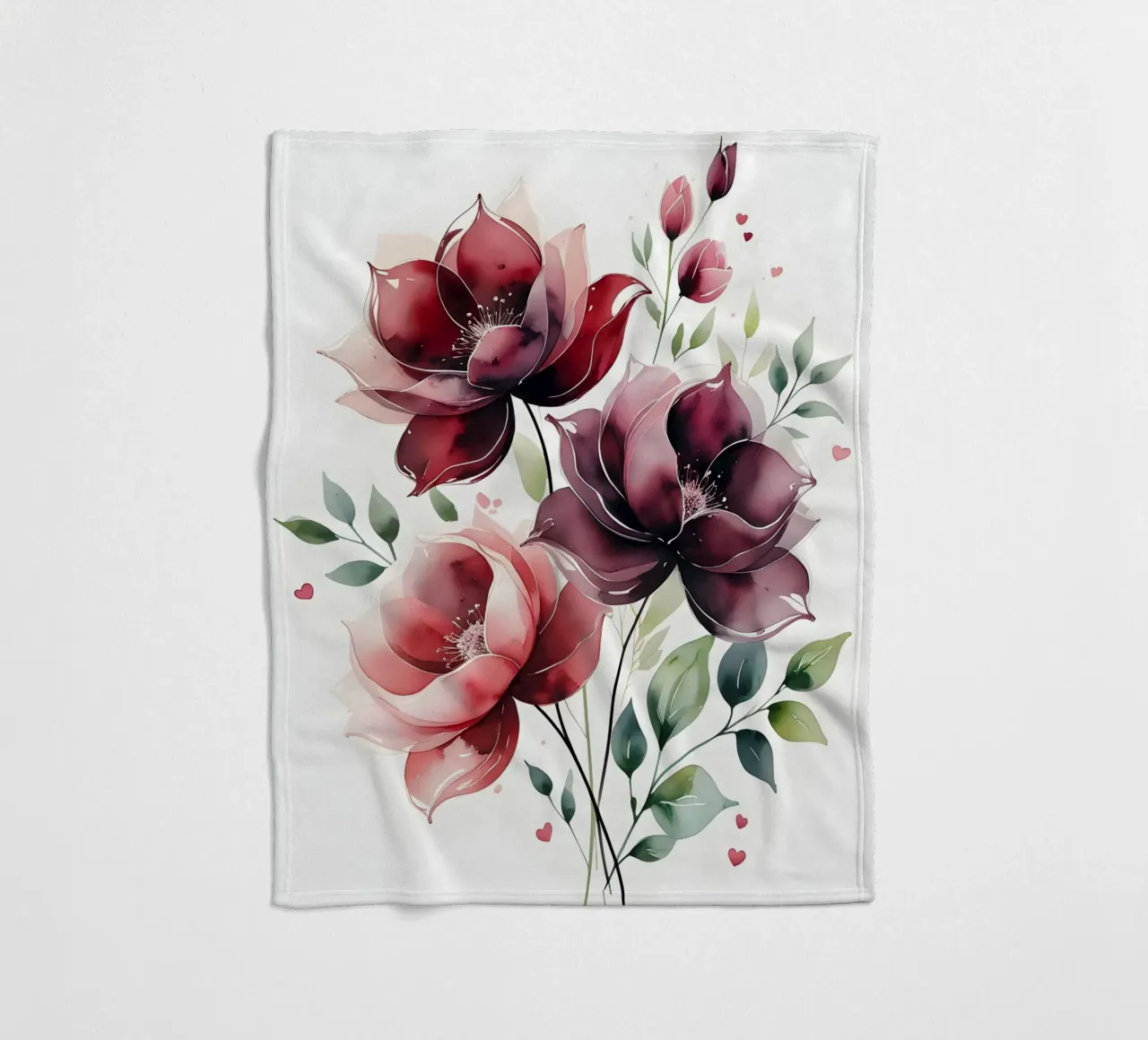 Amore botanico coperta in pile da uniqe world