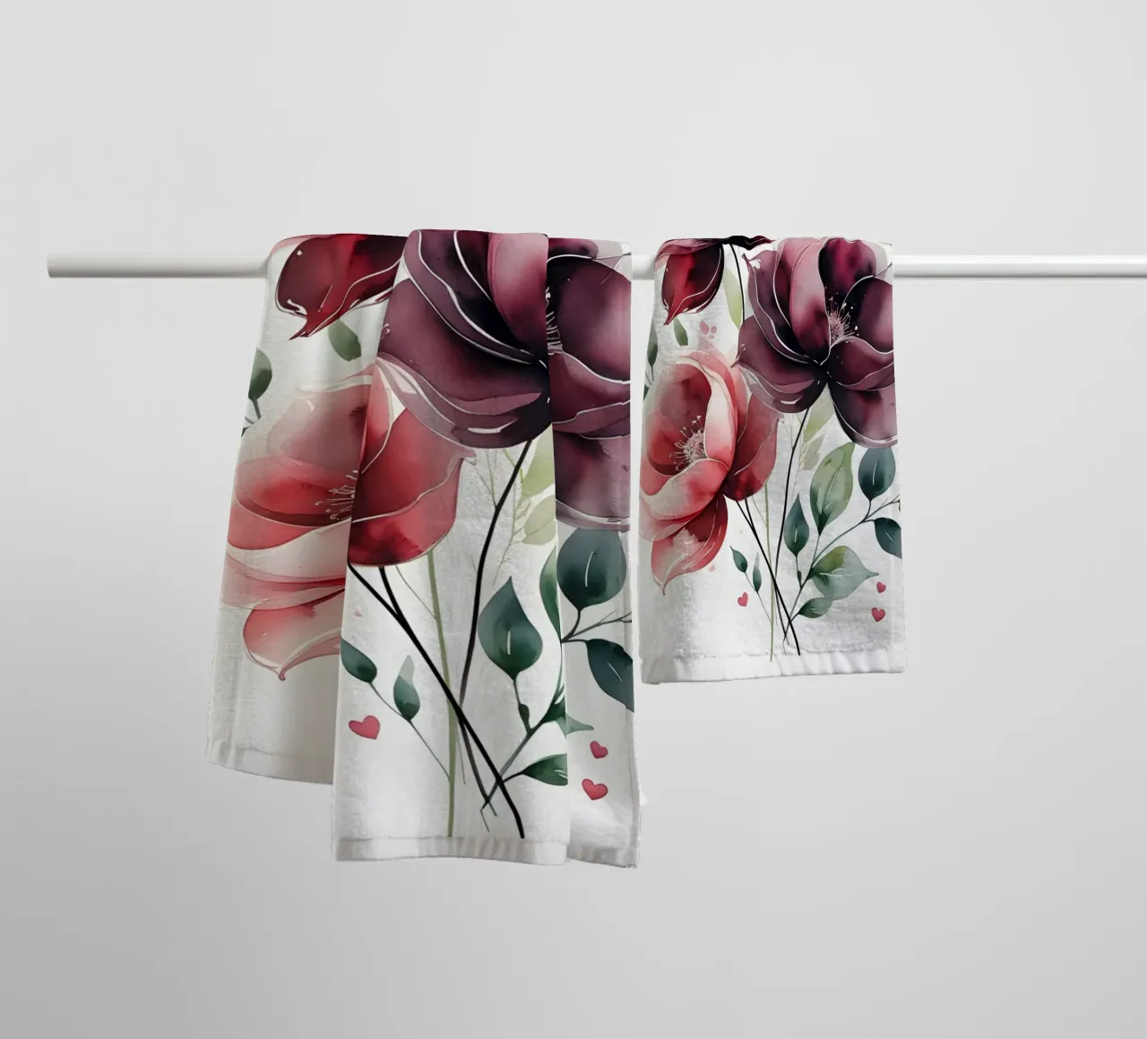 Amore botanico asciugamano da bagno da uniqe world