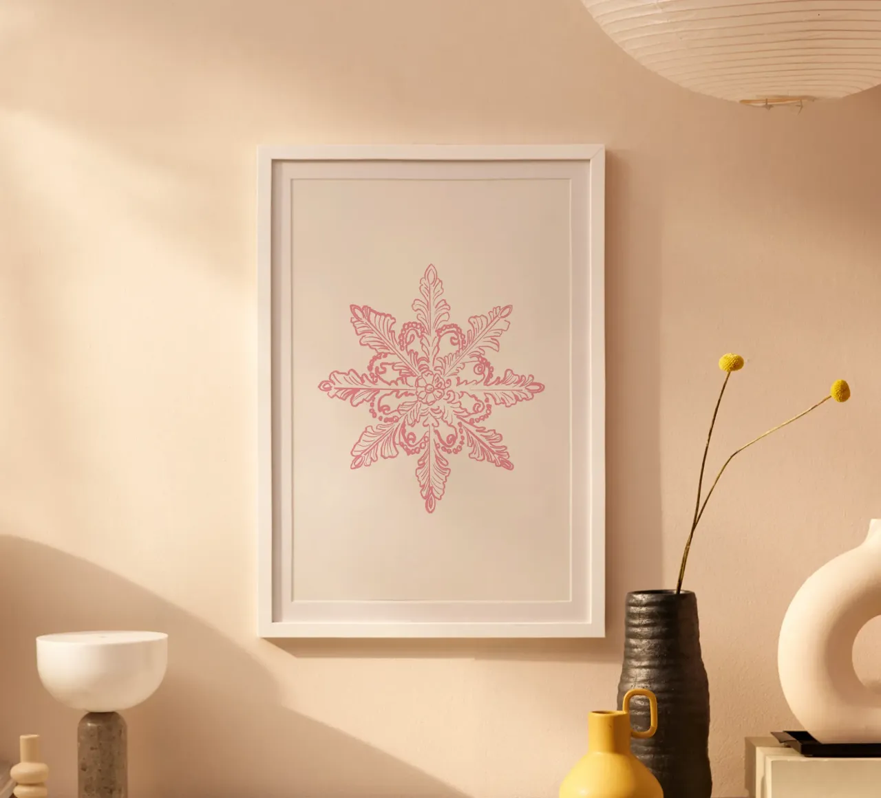 Pink Snowflake poster da treechild