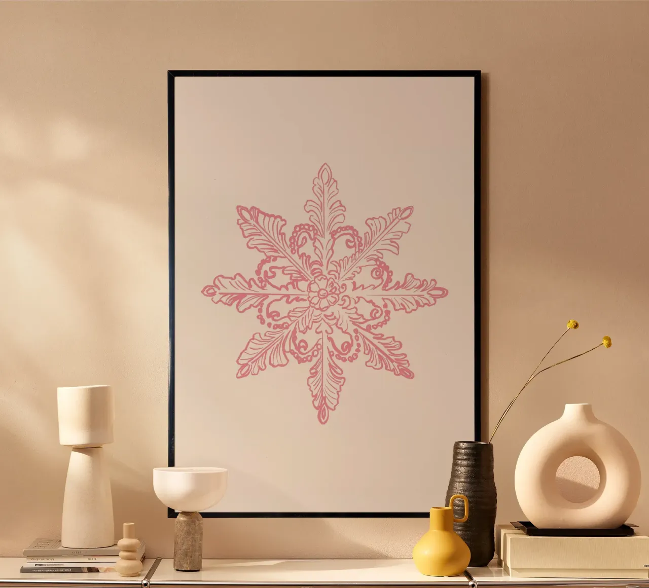 Pink Snowflake poster da treechild